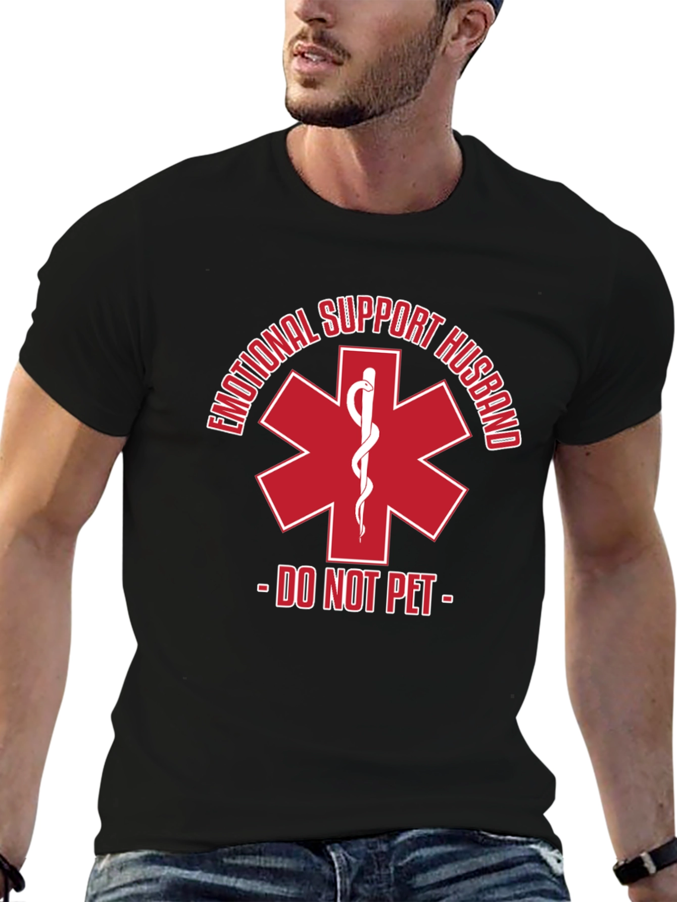 Emotional Support Husband T-Shirt - Do Not Pet