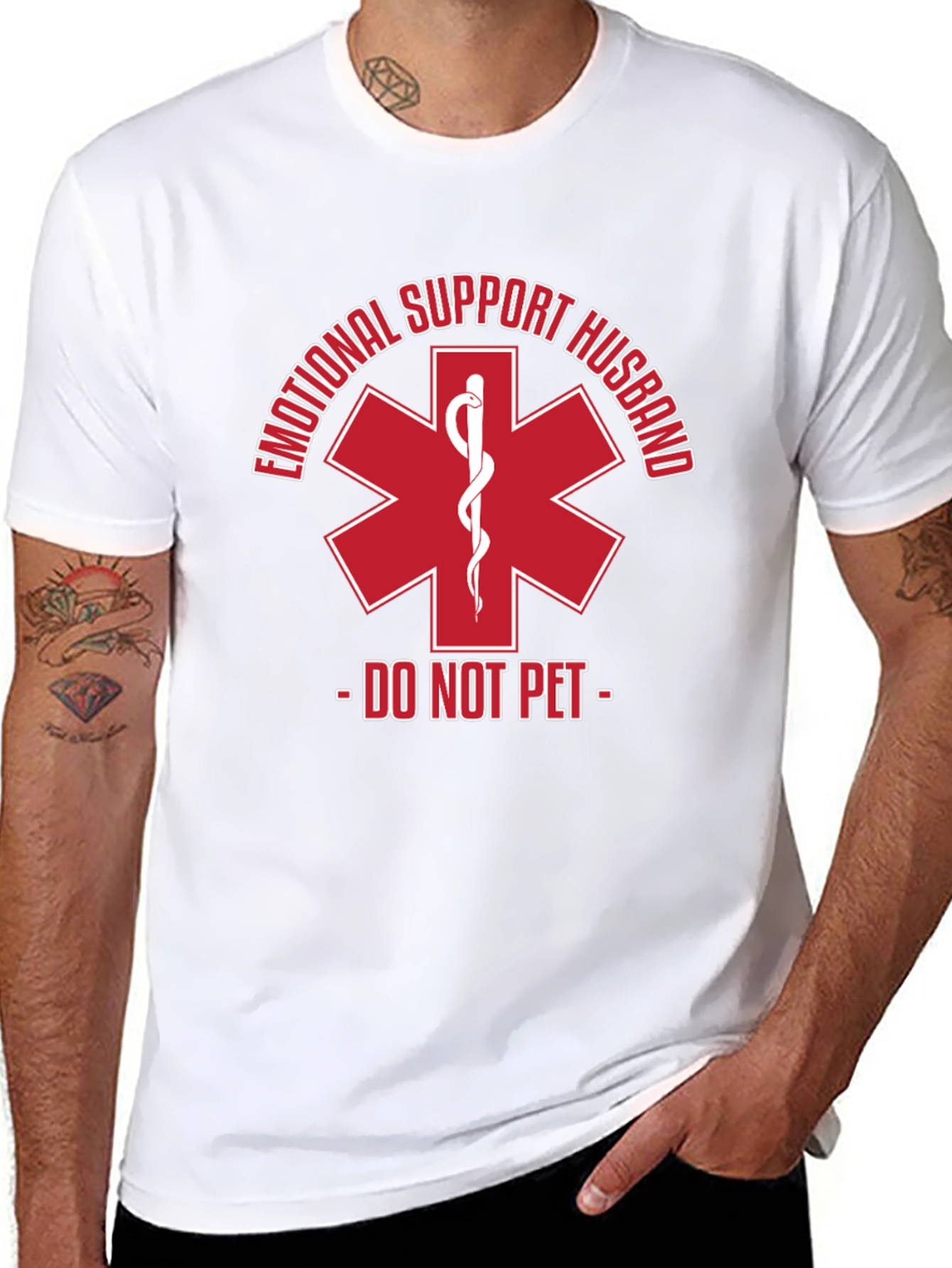 Emotional Support Husband T-Shirt - Do Not Pet