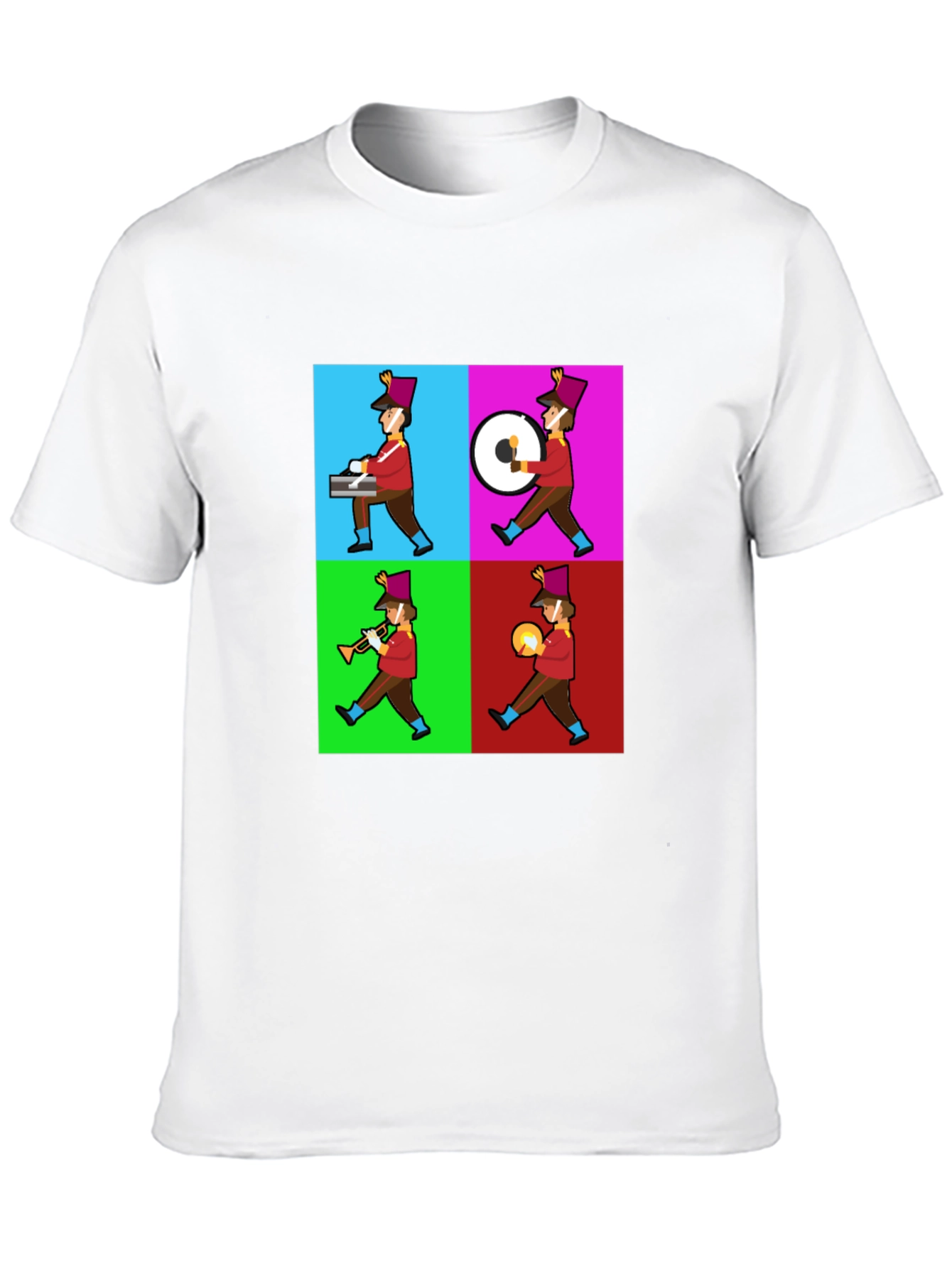 Marching Band Pop Art Black T-Shirt