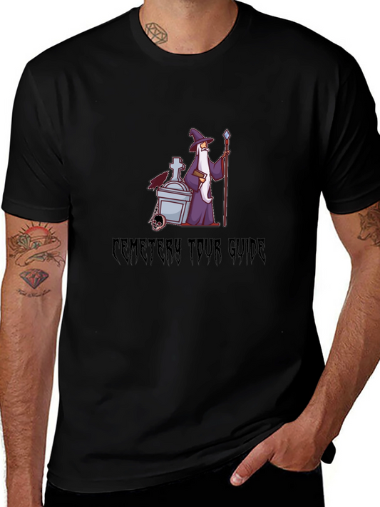Cemetery Tour Guide Black T-Shirt