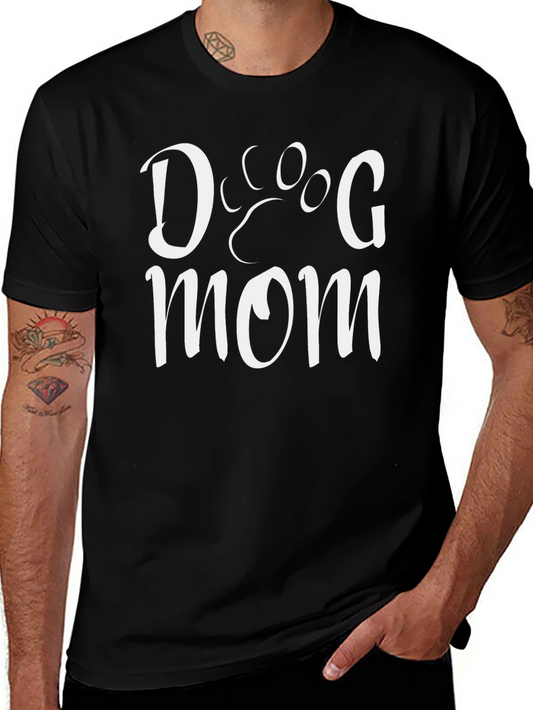 Dog Mom T-Shirt - Black Casual Comfortable