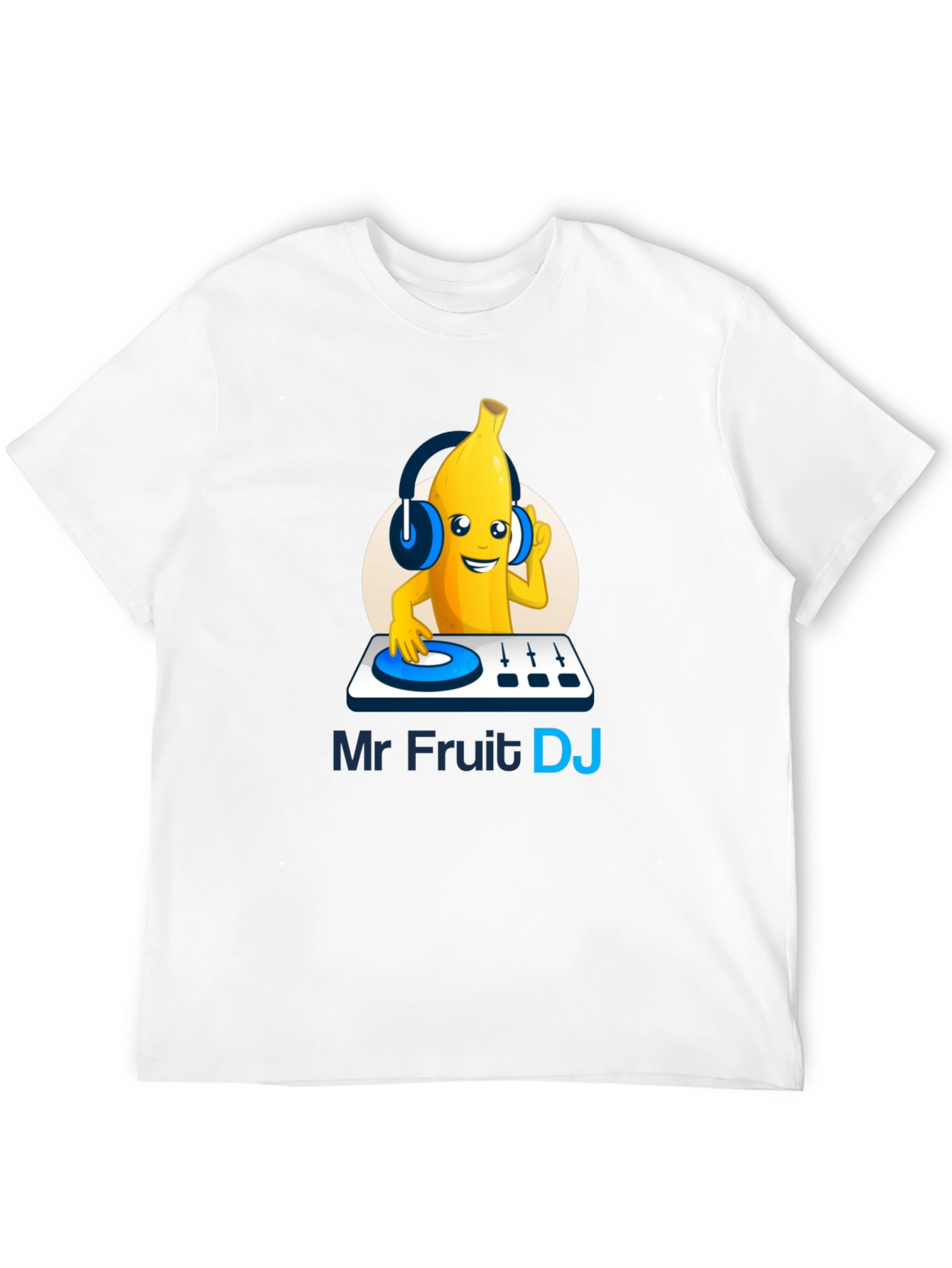 Mr Fruit DJ T-Shirt - Black Cotton Graphic Tee