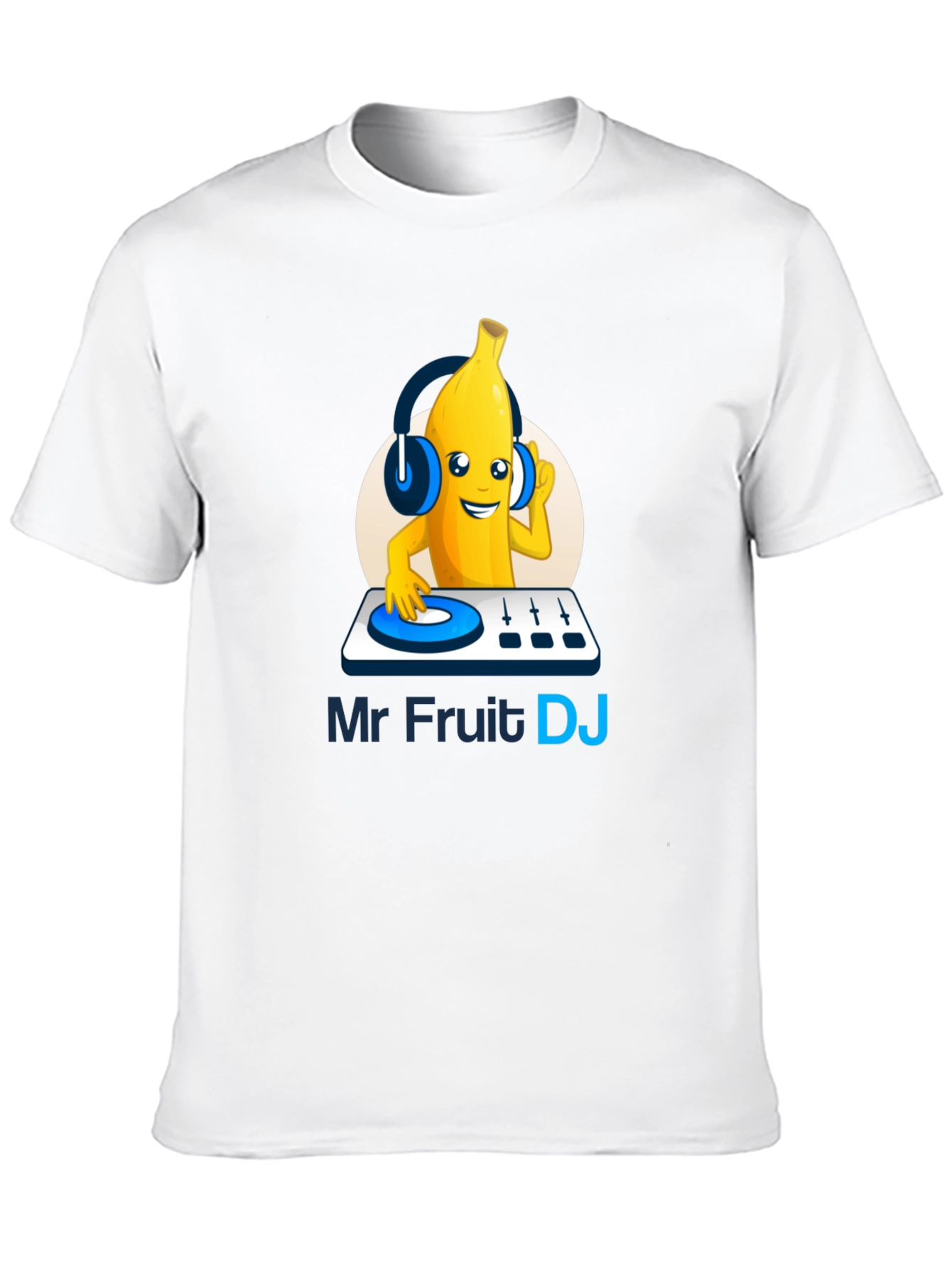 Mr Fruit DJ T-Shirt - Black Cotton Graphic Tee