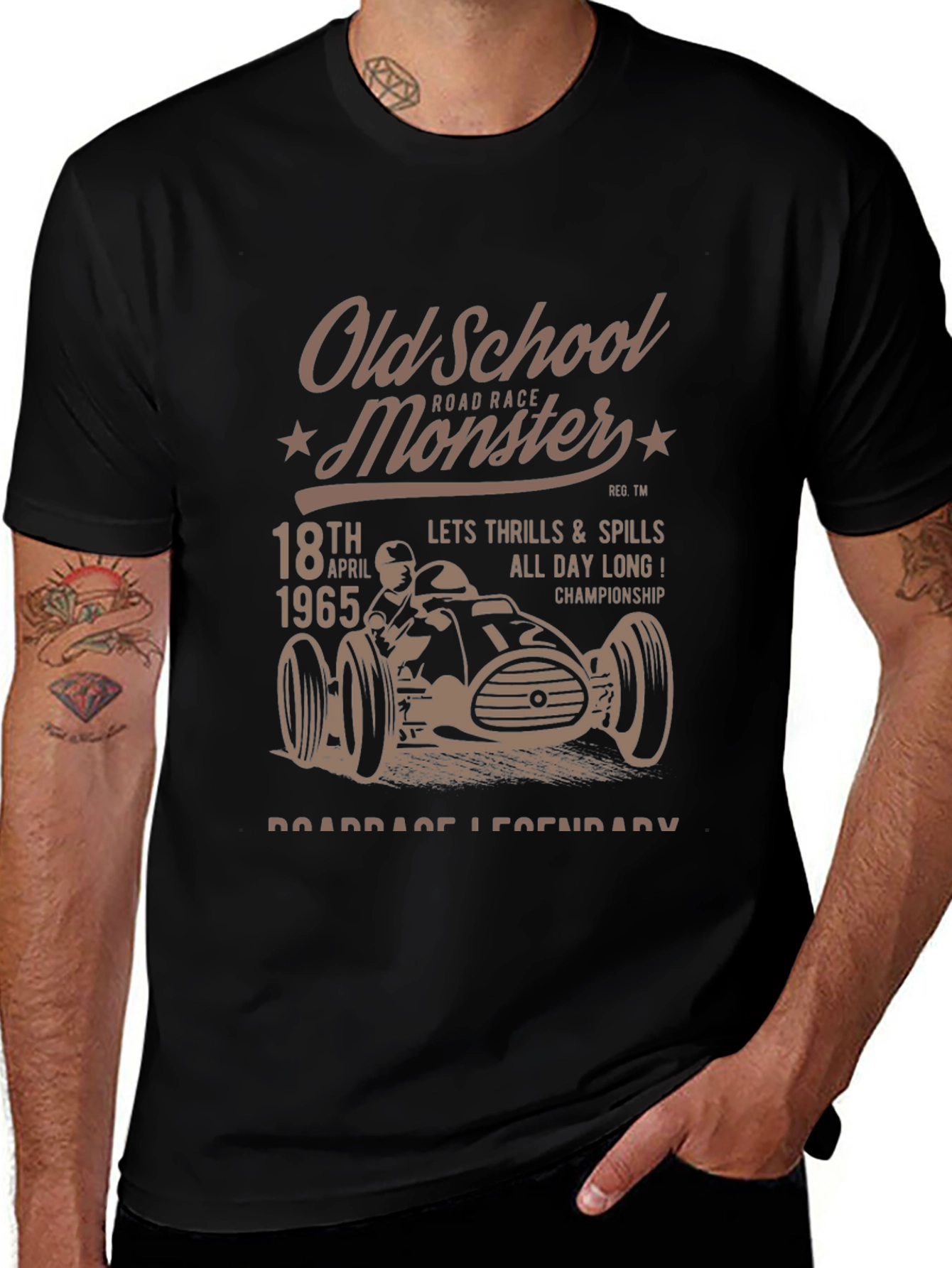 Old School Monster Road Race T-Shirt
