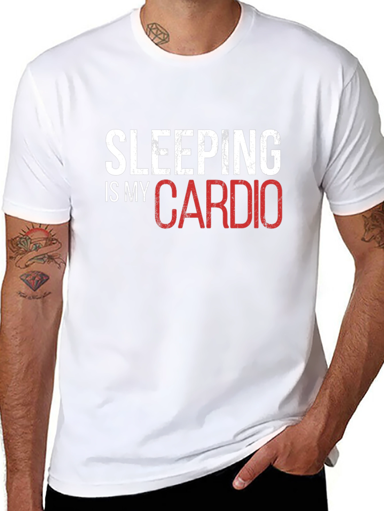 Sleeping is My Cardio Funny Graphic Tee