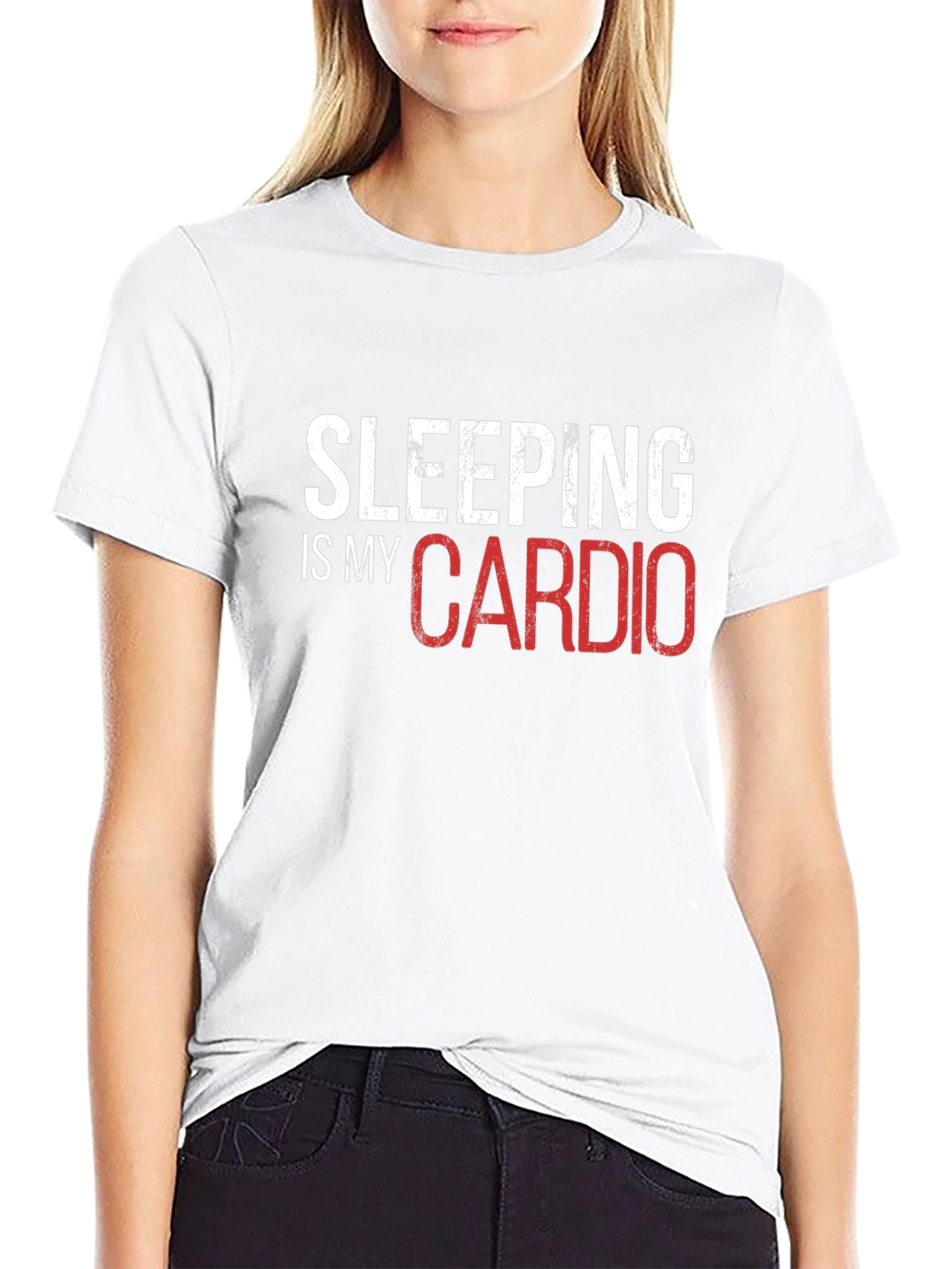Sleeping is My Cardio Funny Graphic Tee