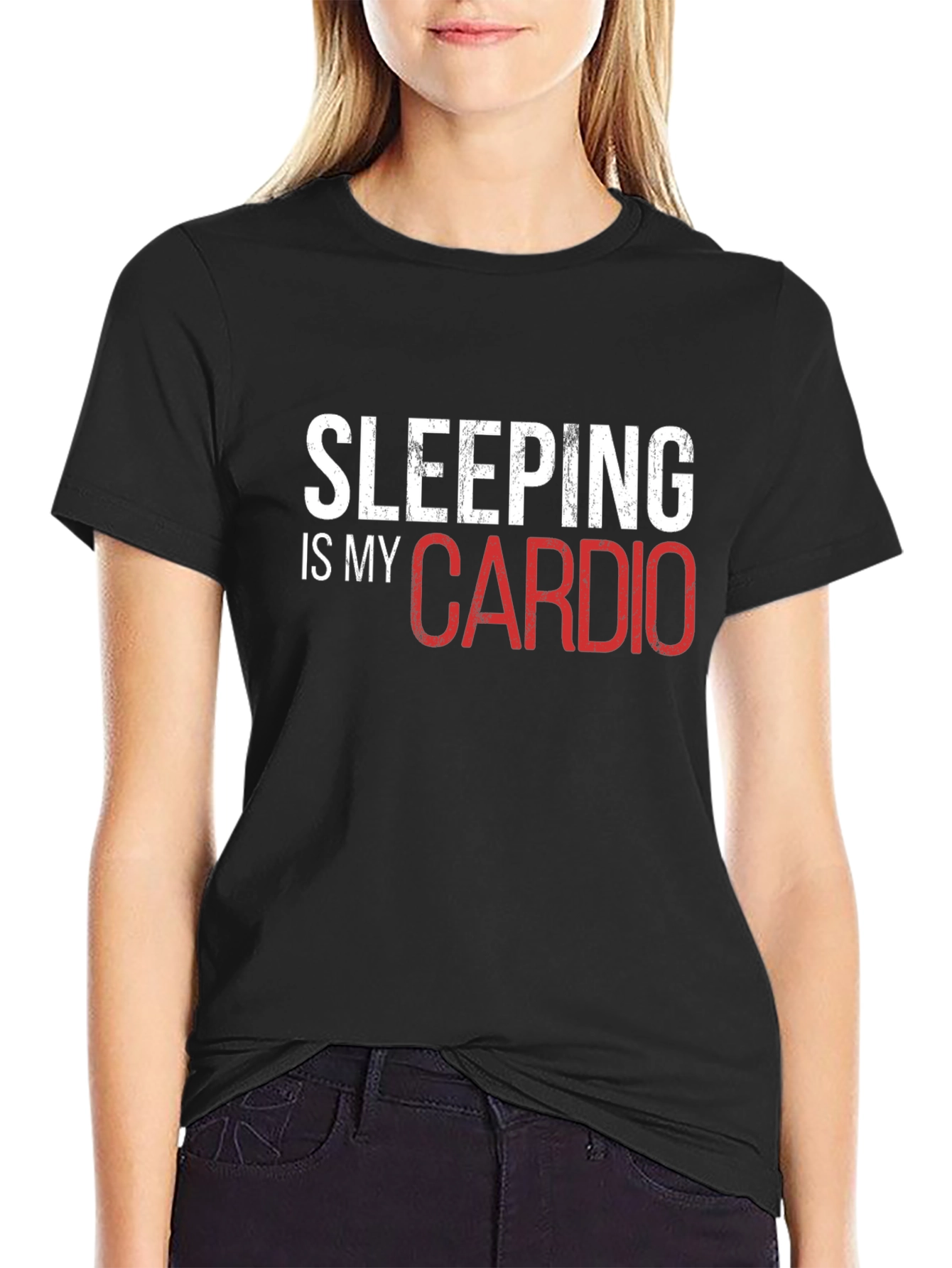 Sleeping is My Cardio Funny Graphic Tee