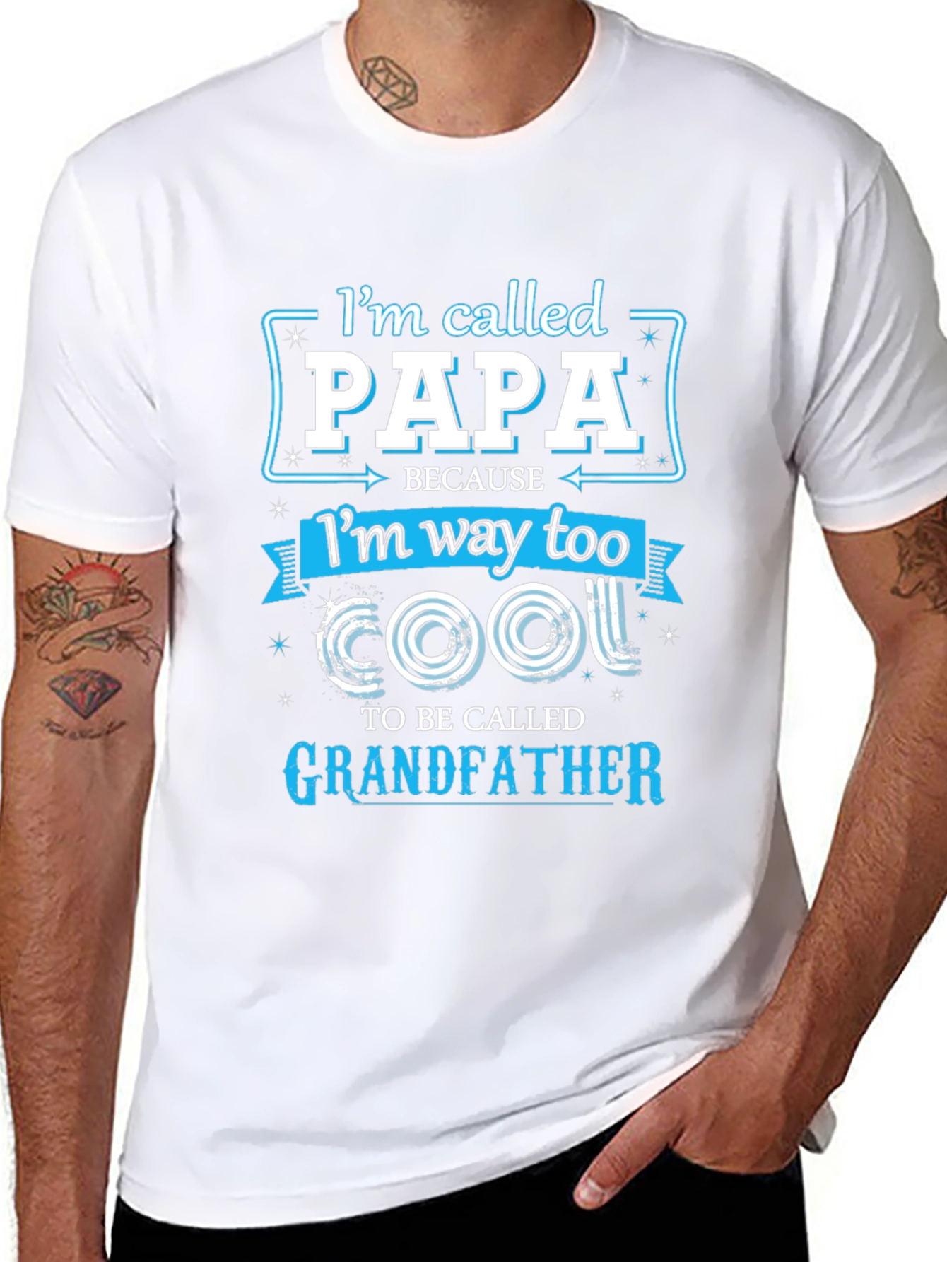 Papa Too Cool Grandfather T-Shirt