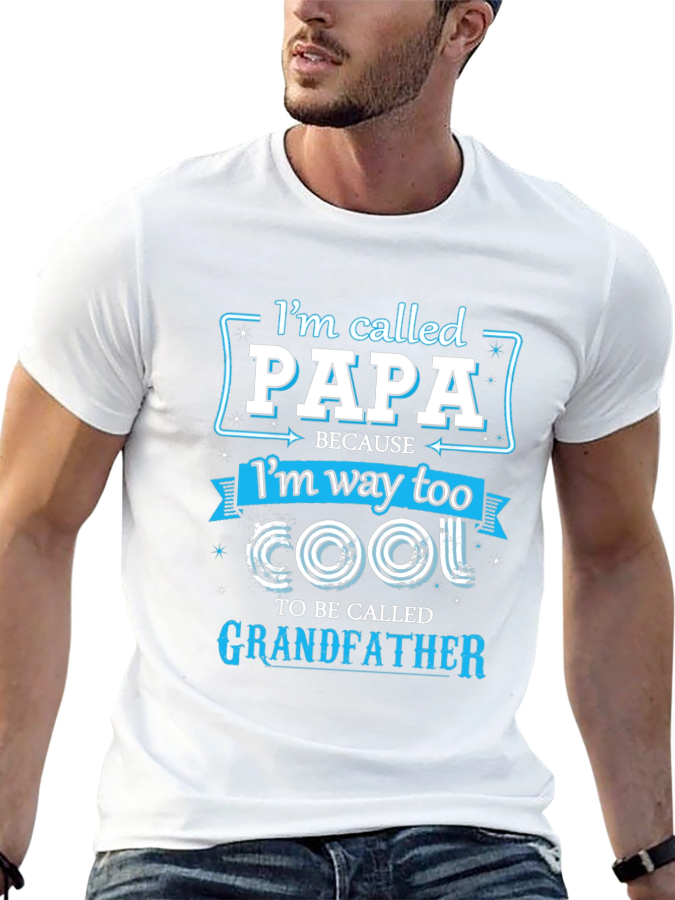Papa Too Cool Grandfather T-Shirt