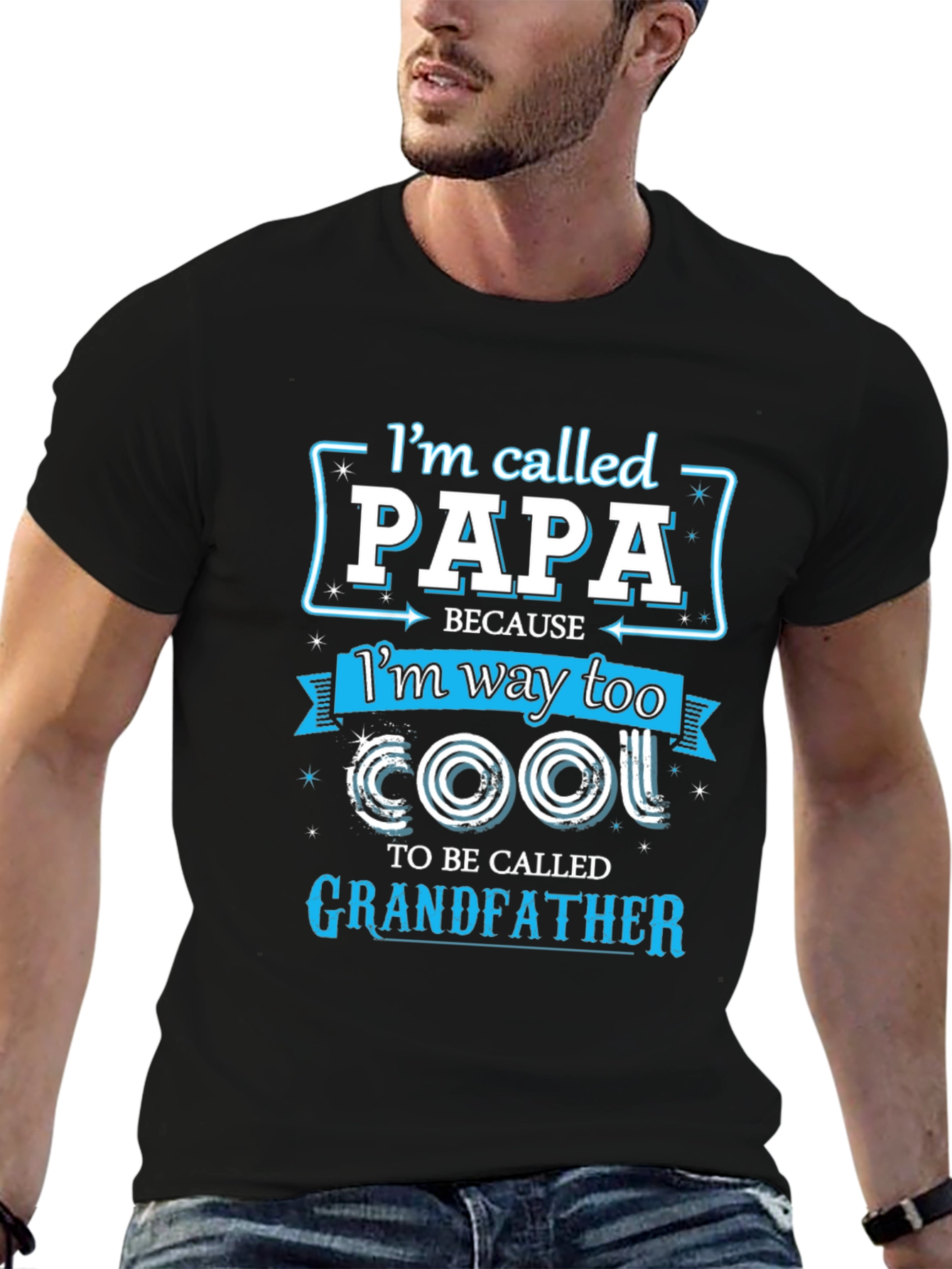 Papa Too Cool Grandfather T-Shirt
