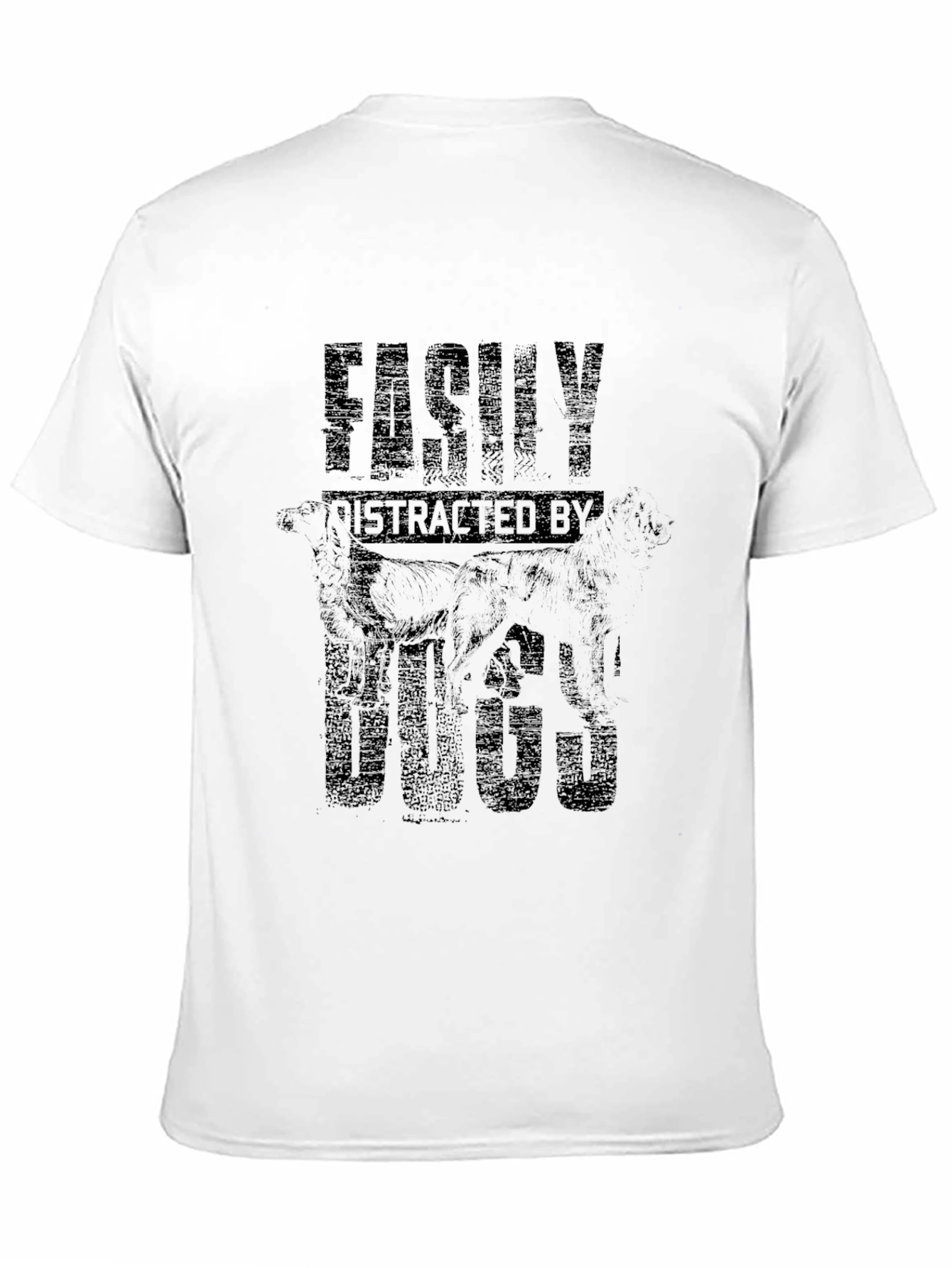 Easily Distracted By Dogs Black Graphic Tee