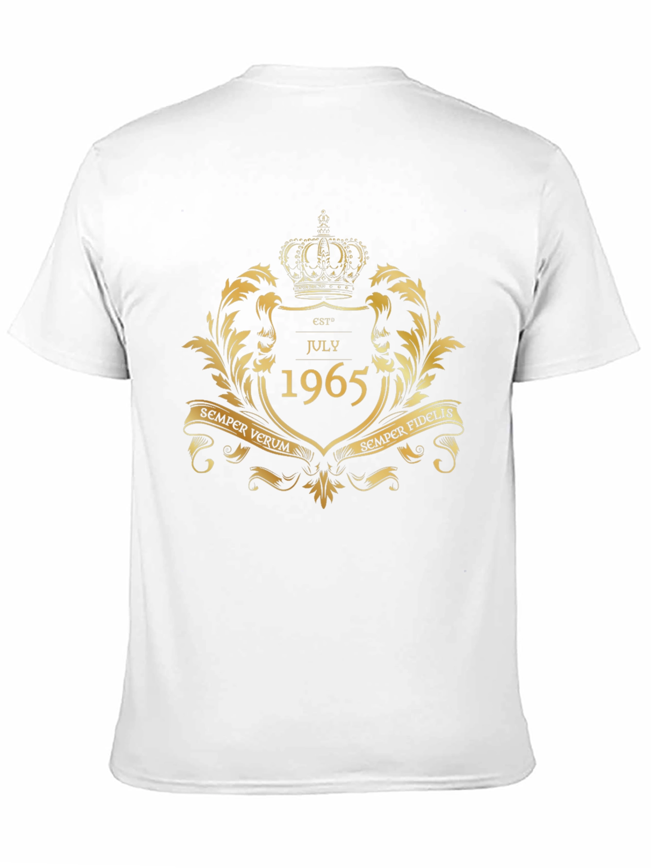 Est July 1965 T-Shirt - Gold Crown