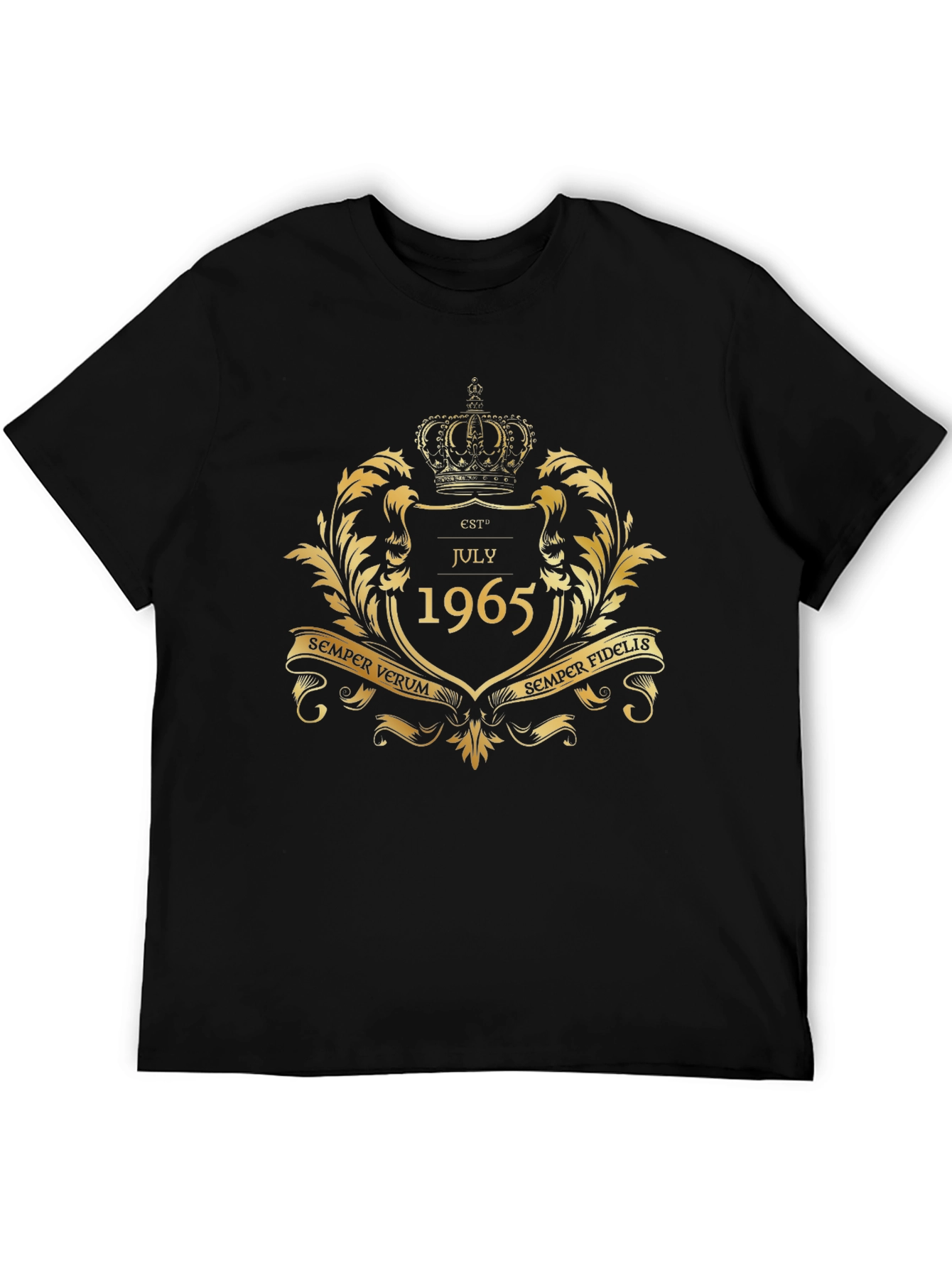 Est July 1965 T-Shirt - Gold Crown