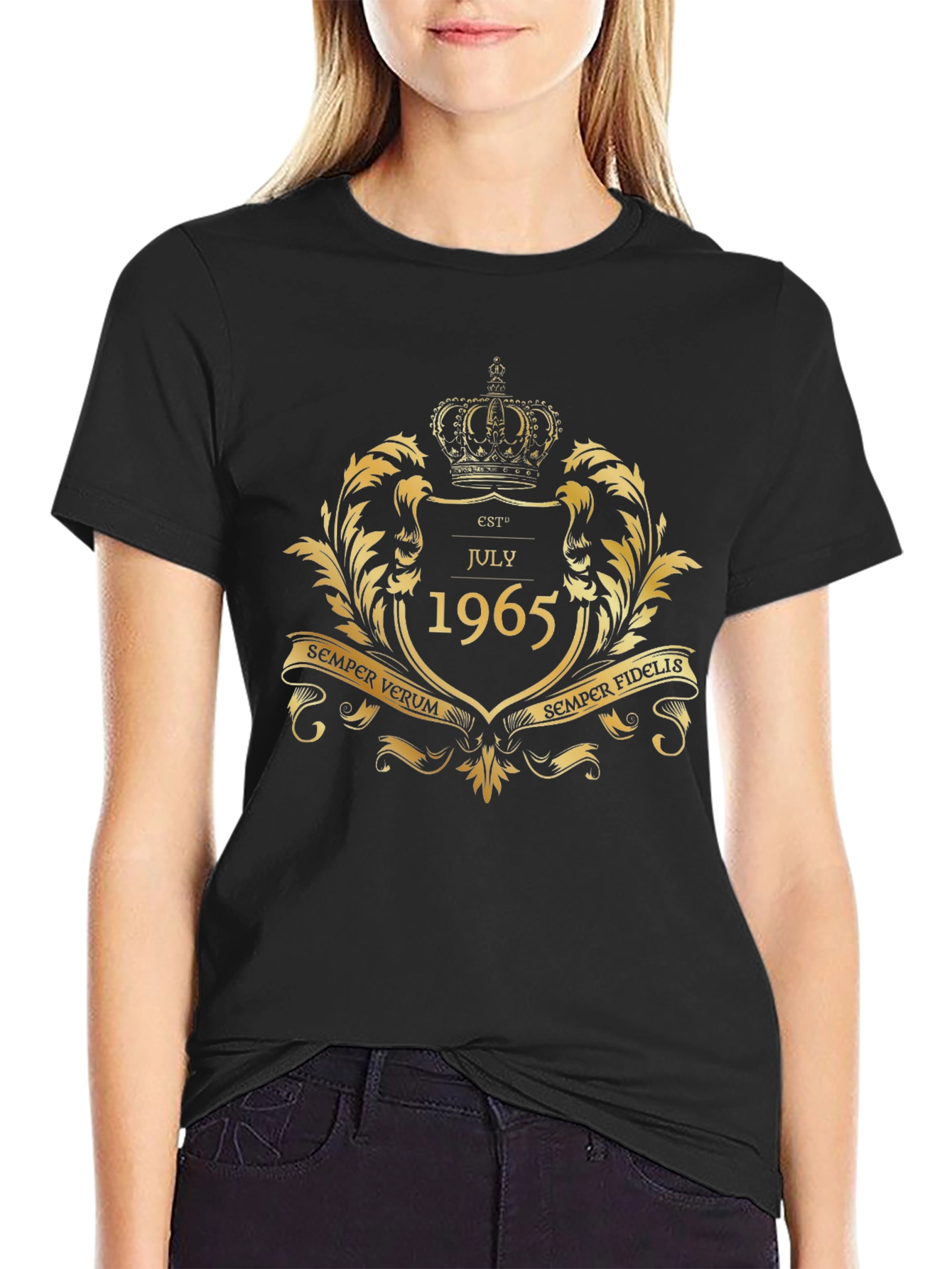 Est July 1965 T-Shirt - Gold Crown