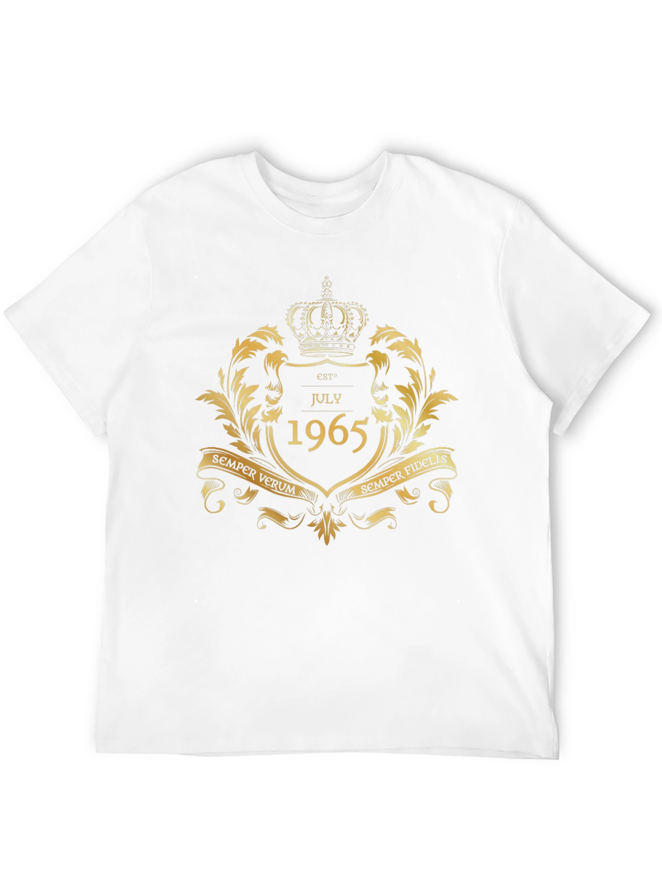 Est July 1965 T-Shirt - Gold Crown