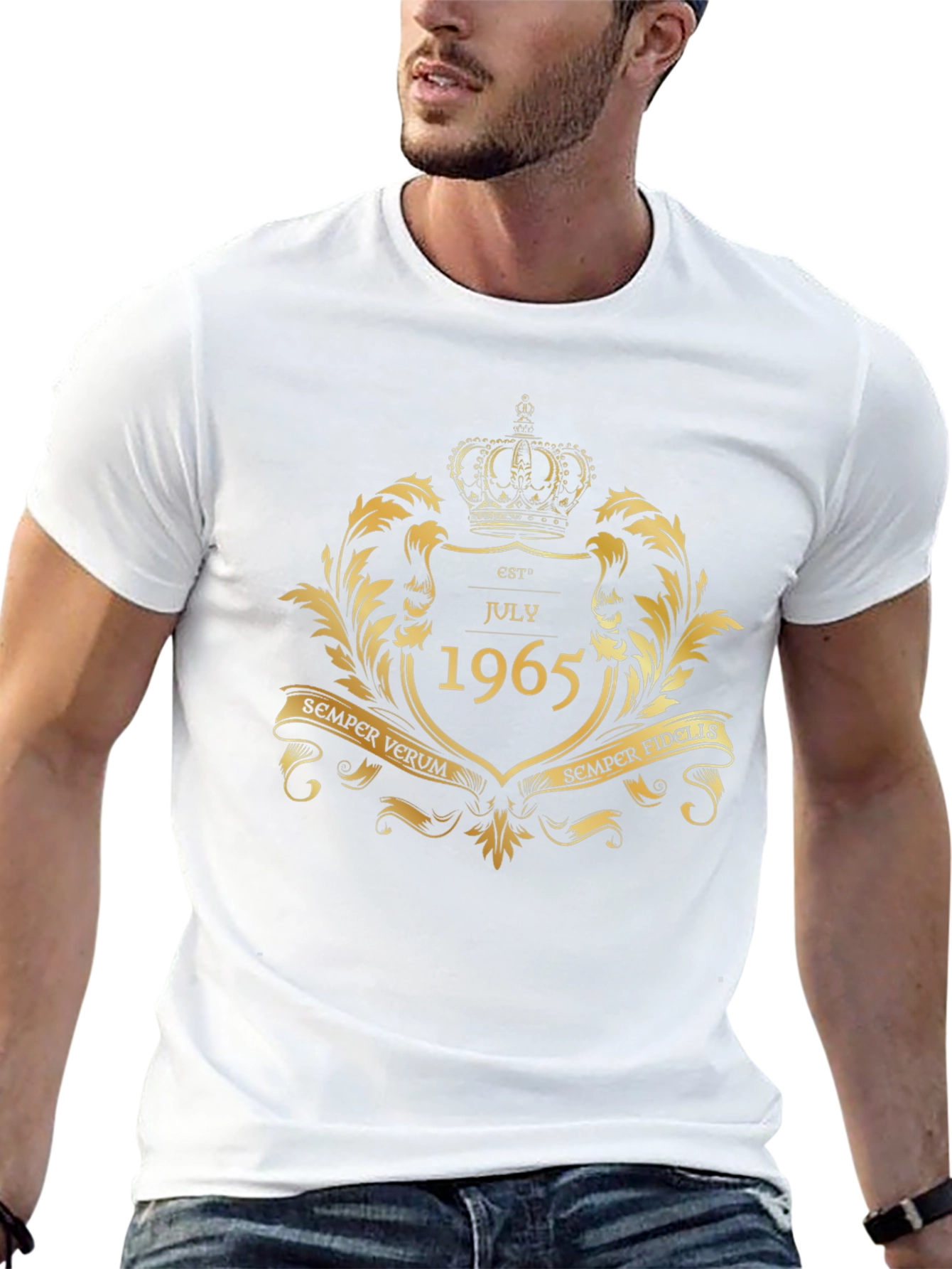 Est July 1965 T-Shirt - Gold Crown