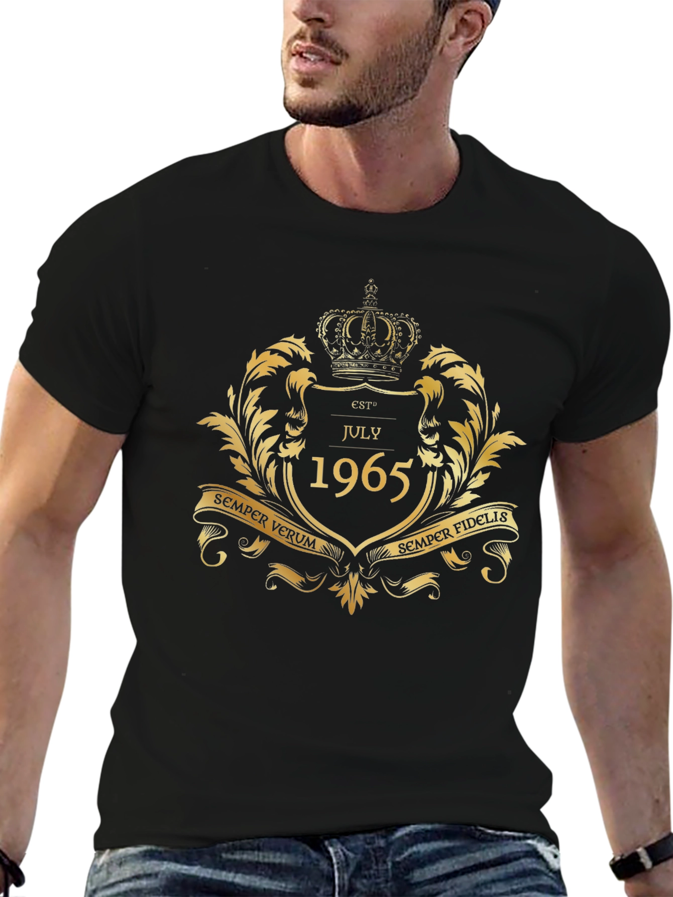 Est July 1965 T-Shirt - Gold Crown