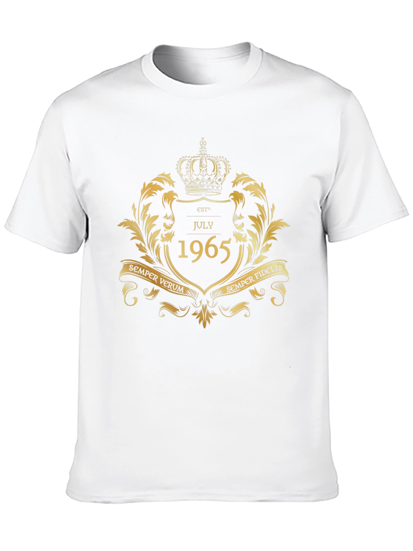 Est July 1965 T-Shirt - Gold Crown