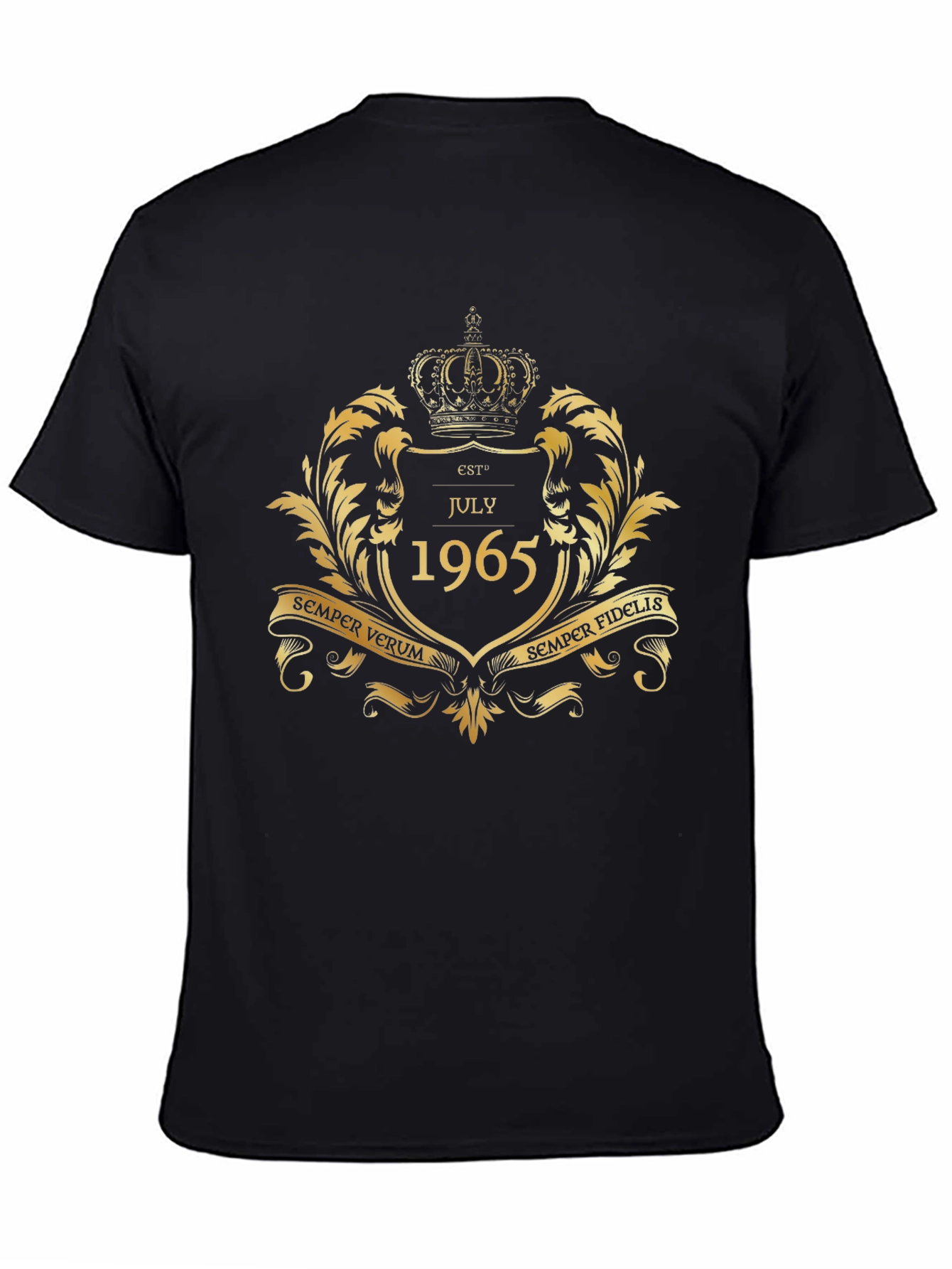 Est July 1965 T-Shirt - Gold Crown