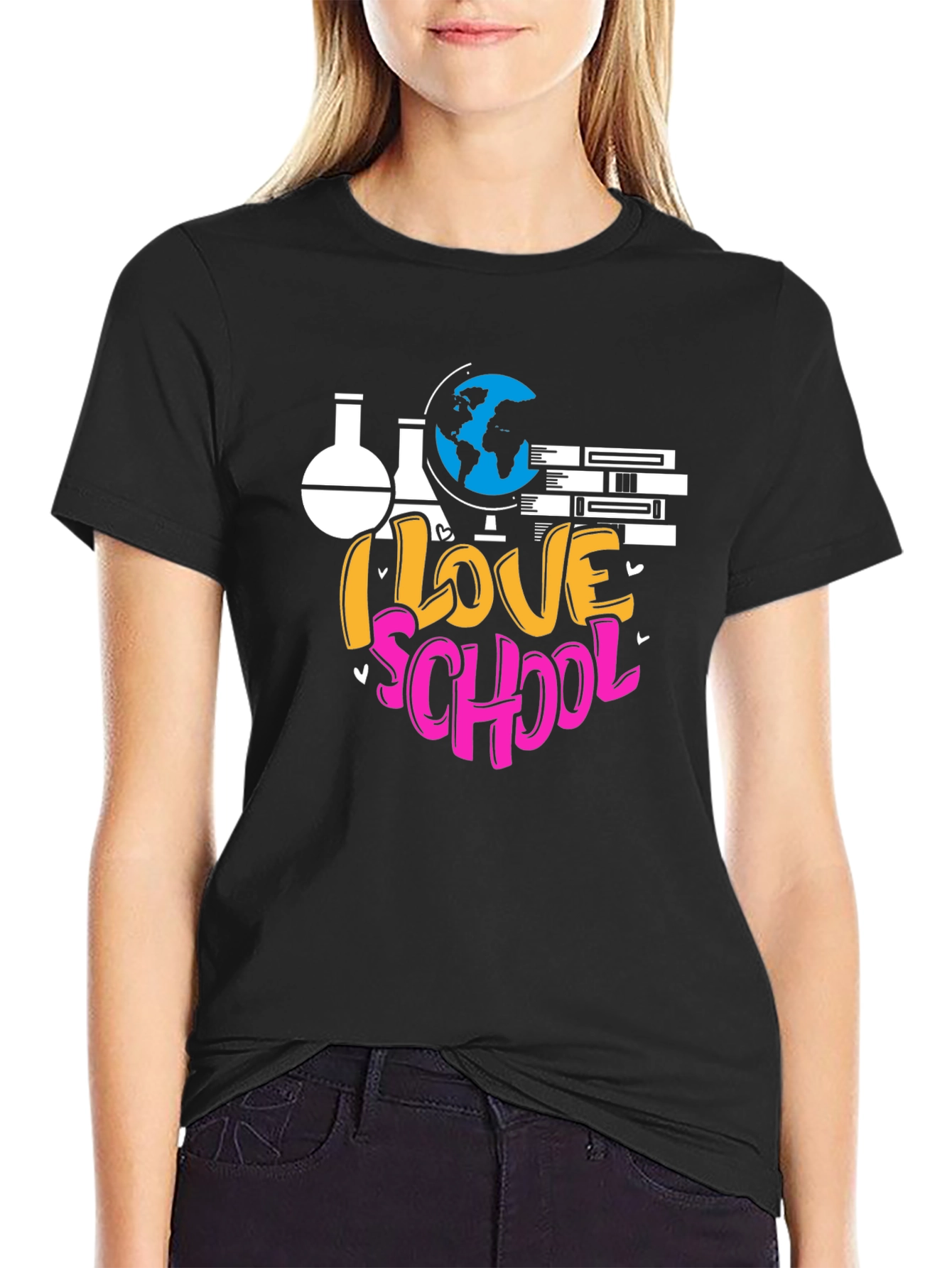 I Love School Graphic T-Shirt