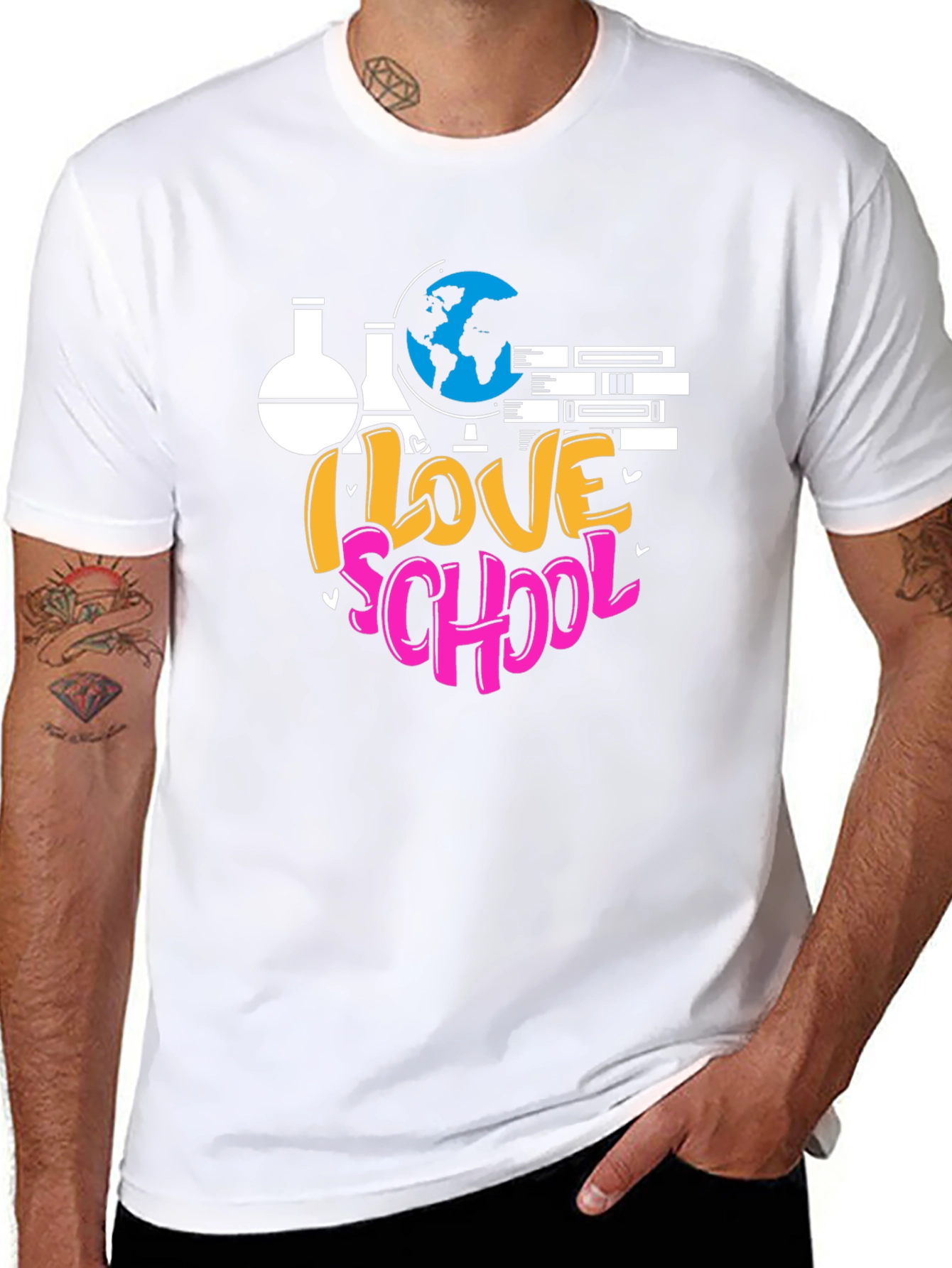 I Love School Graphic T-Shirt