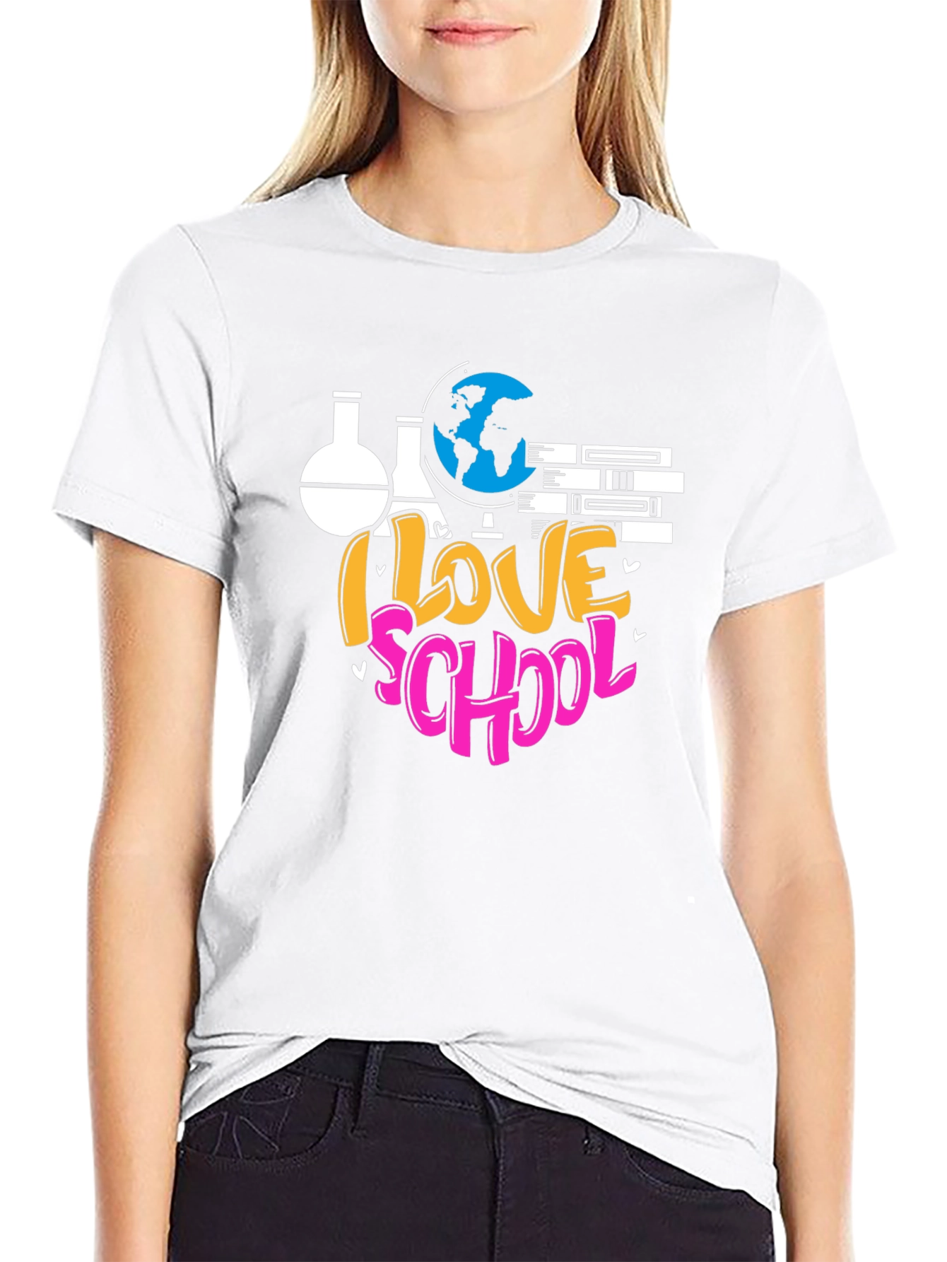 I Love School Graphic T-Shirt