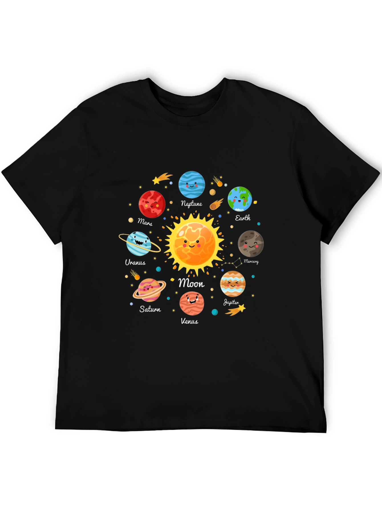 Solar System Planets Graphic Print T-Shirt