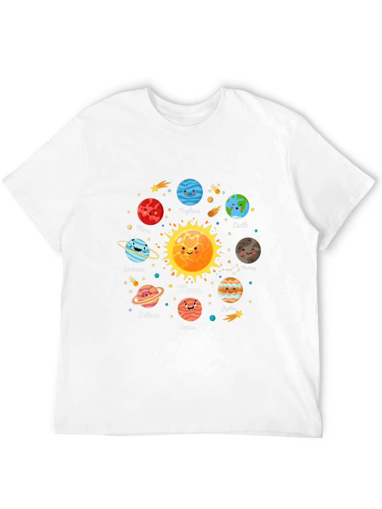 Solar System Planets Graphic Print T-Shirt
