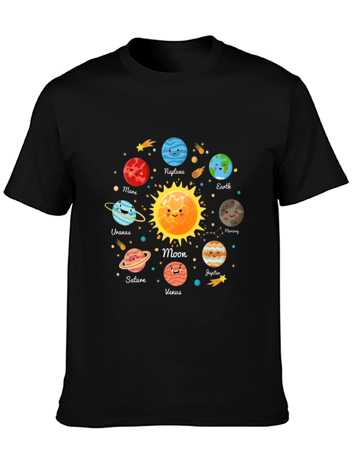 Solar System Planets Graphic Print T-Shirt