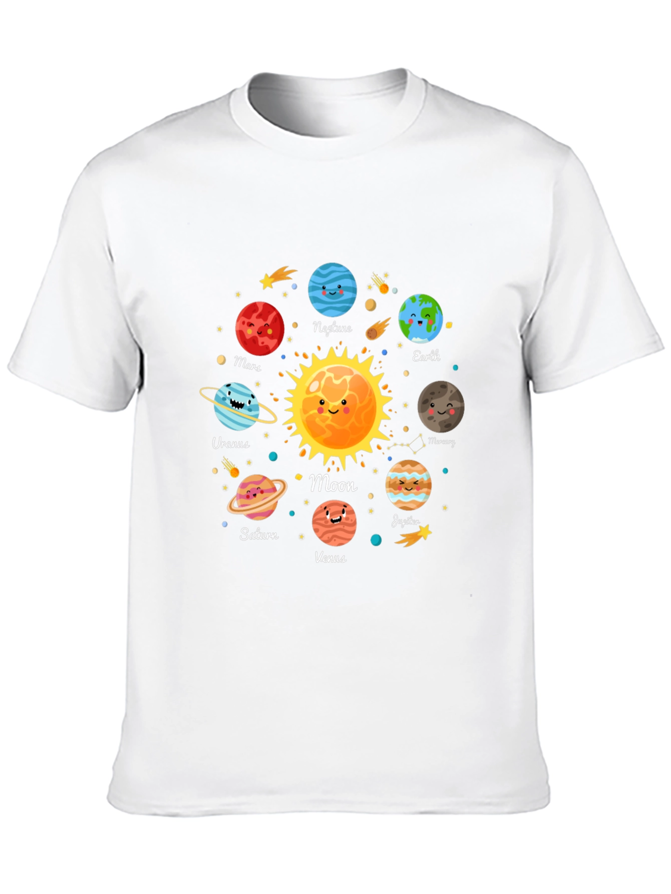 Solar System Planets Graphic Print T-Shirt