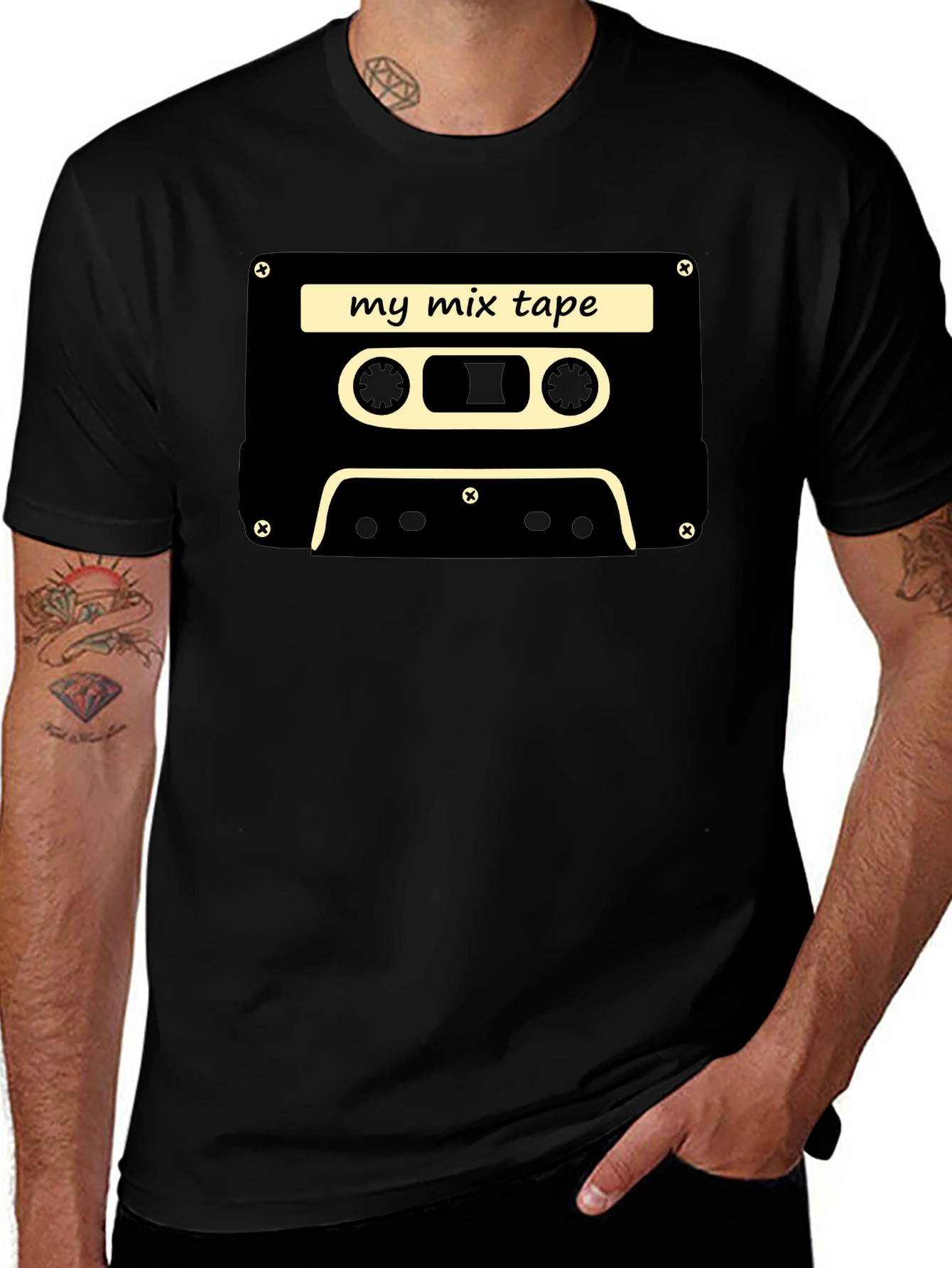 Retro Mixtape T-Shirt - Black Cassette Tee