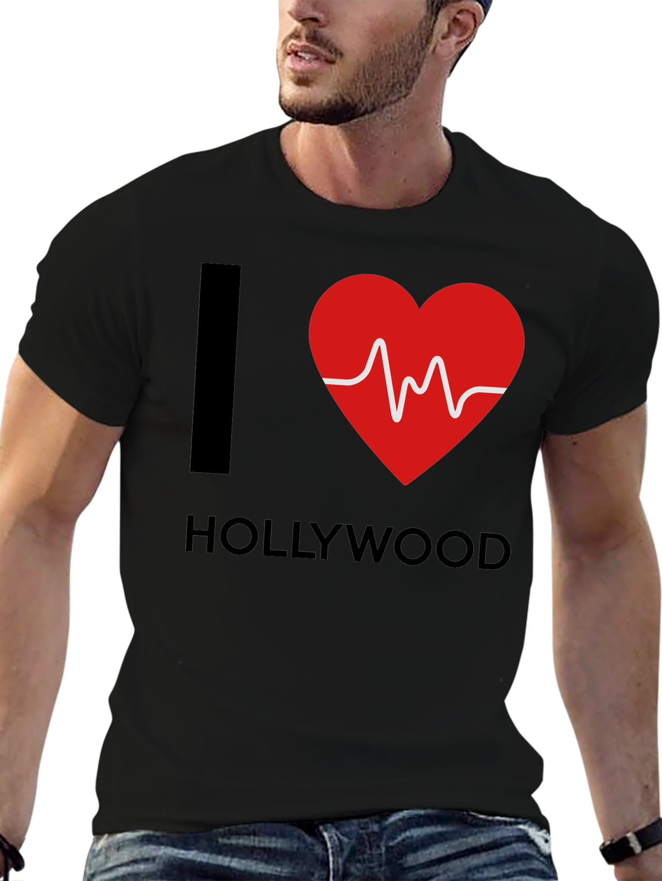 I Heart Hollywood T-Shirt - ECG Red Heart Design