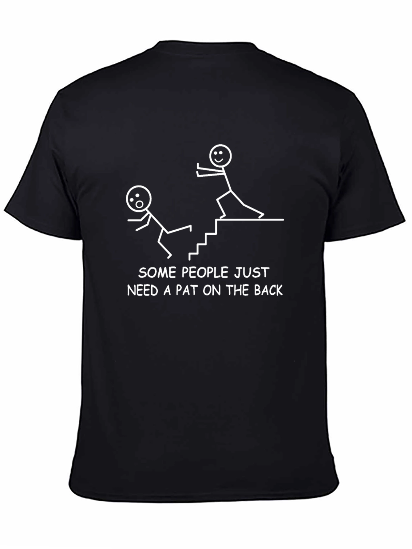 Funny Stick Figure T-Shirt: Pat on the Back