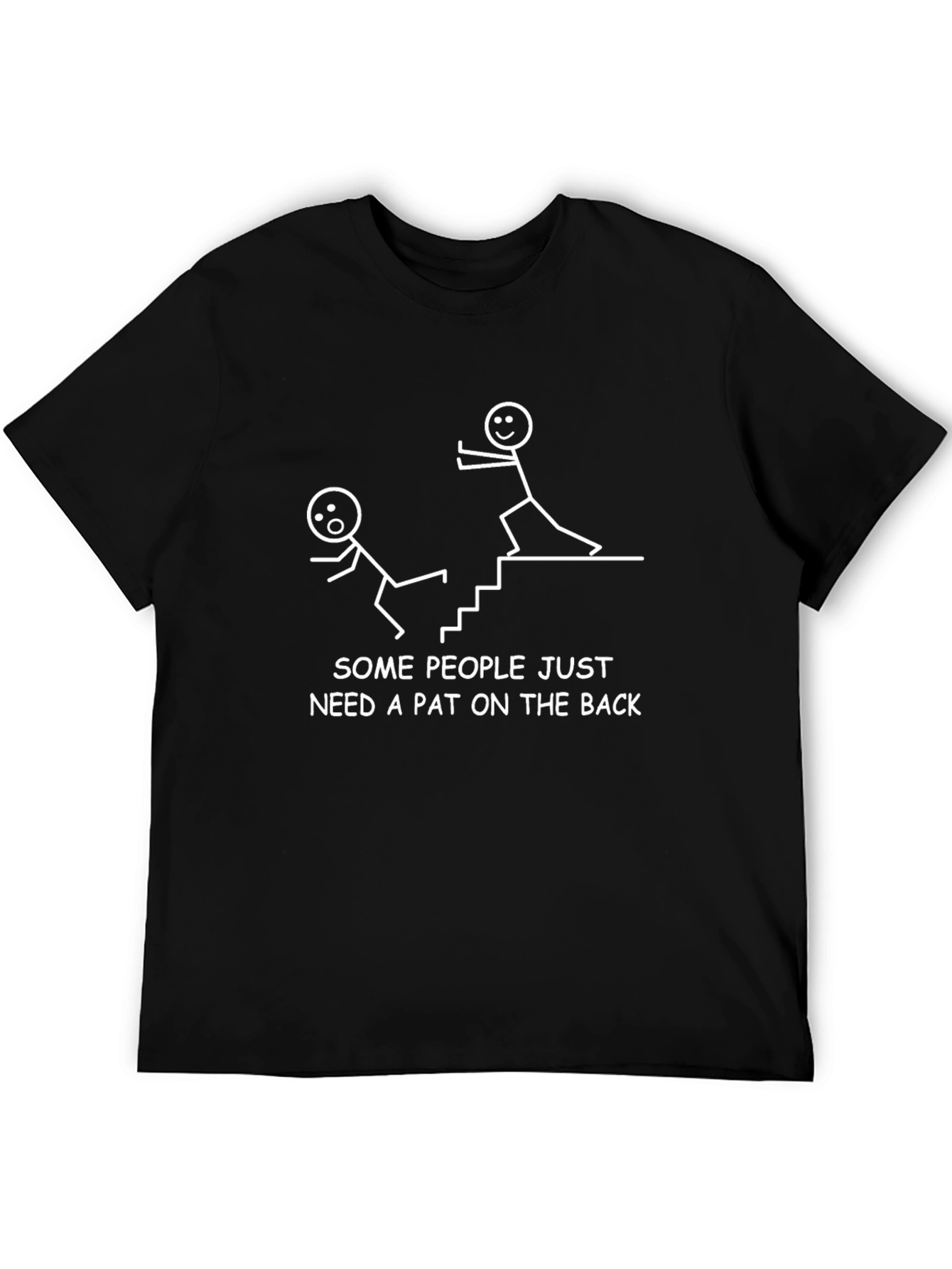 Funny Stick Figure T-Shirt: Pat on the Back