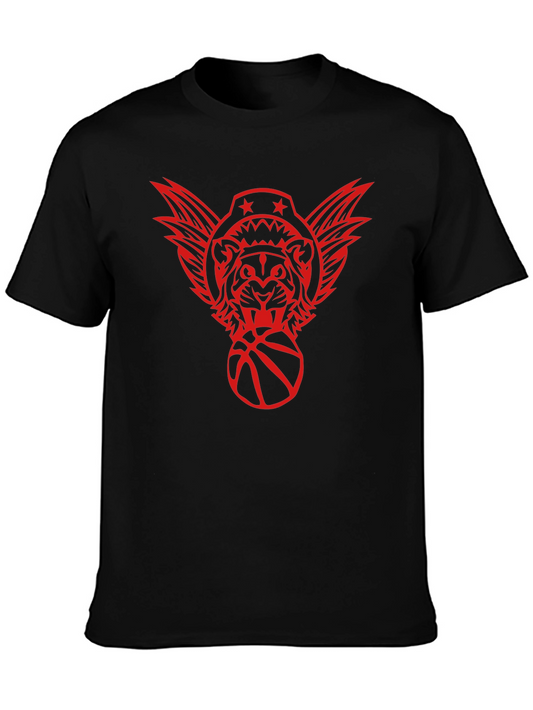 Graphic Print Tee - Tiger Basketball Design