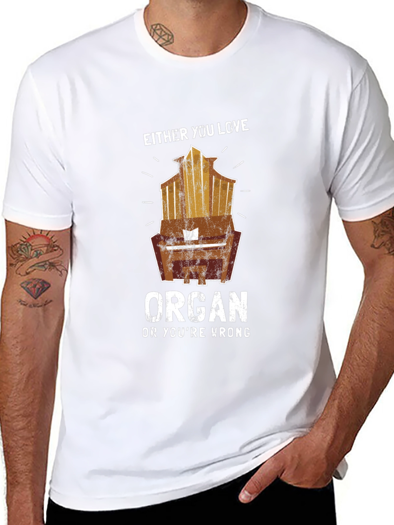 Either You Love Organ Funny Music T-Shirt