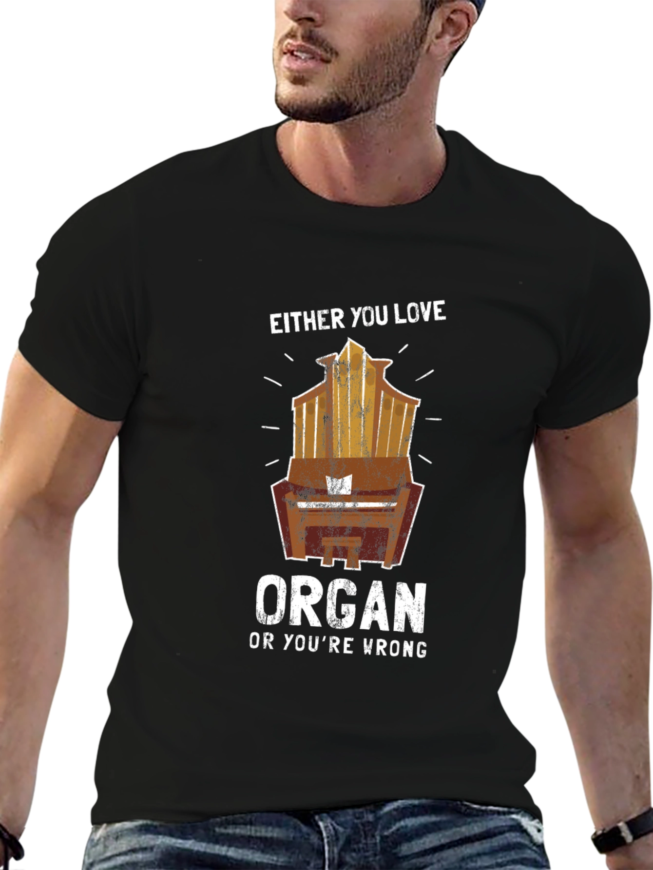 Either You Love Organ Funny Music T-Shirt