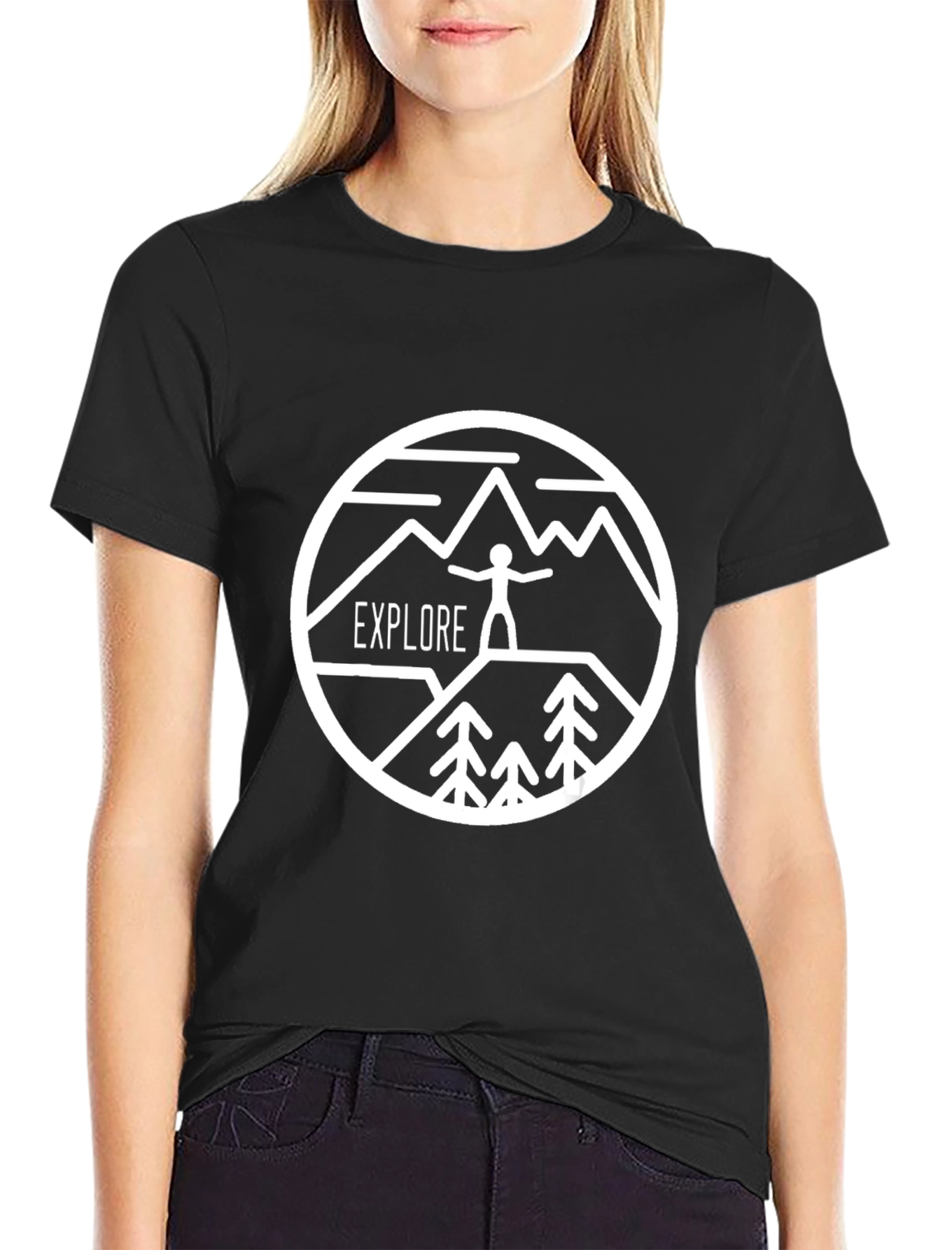 Explore Nature Graphic T-Shirt - Black