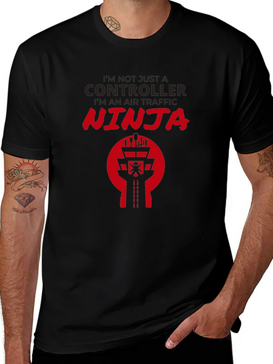Air Traffic Controller Ninja Black T-Shirt