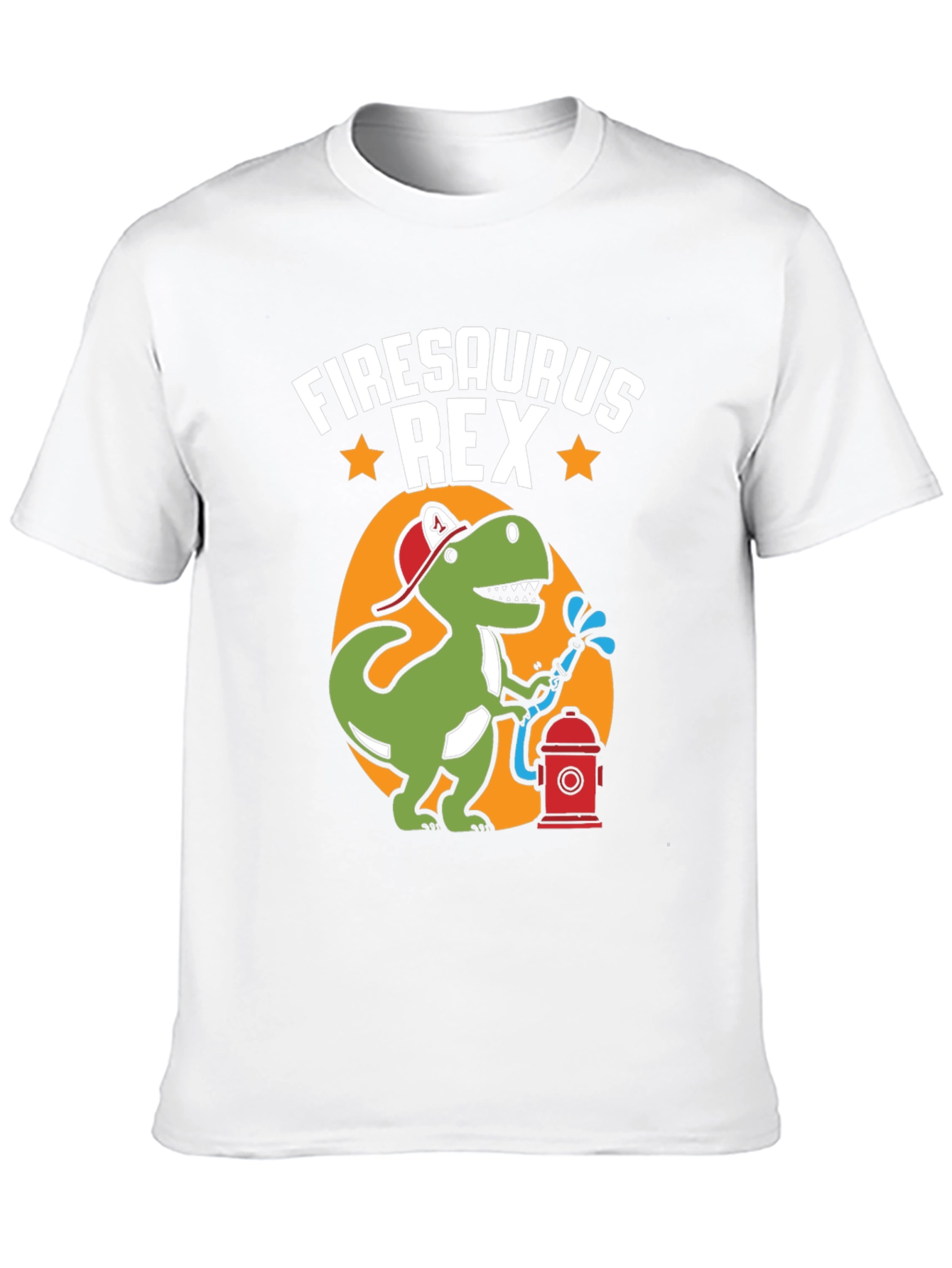 Firesaurus Rex Graphic Tee - Firefighter Dinosaur T-Shirt