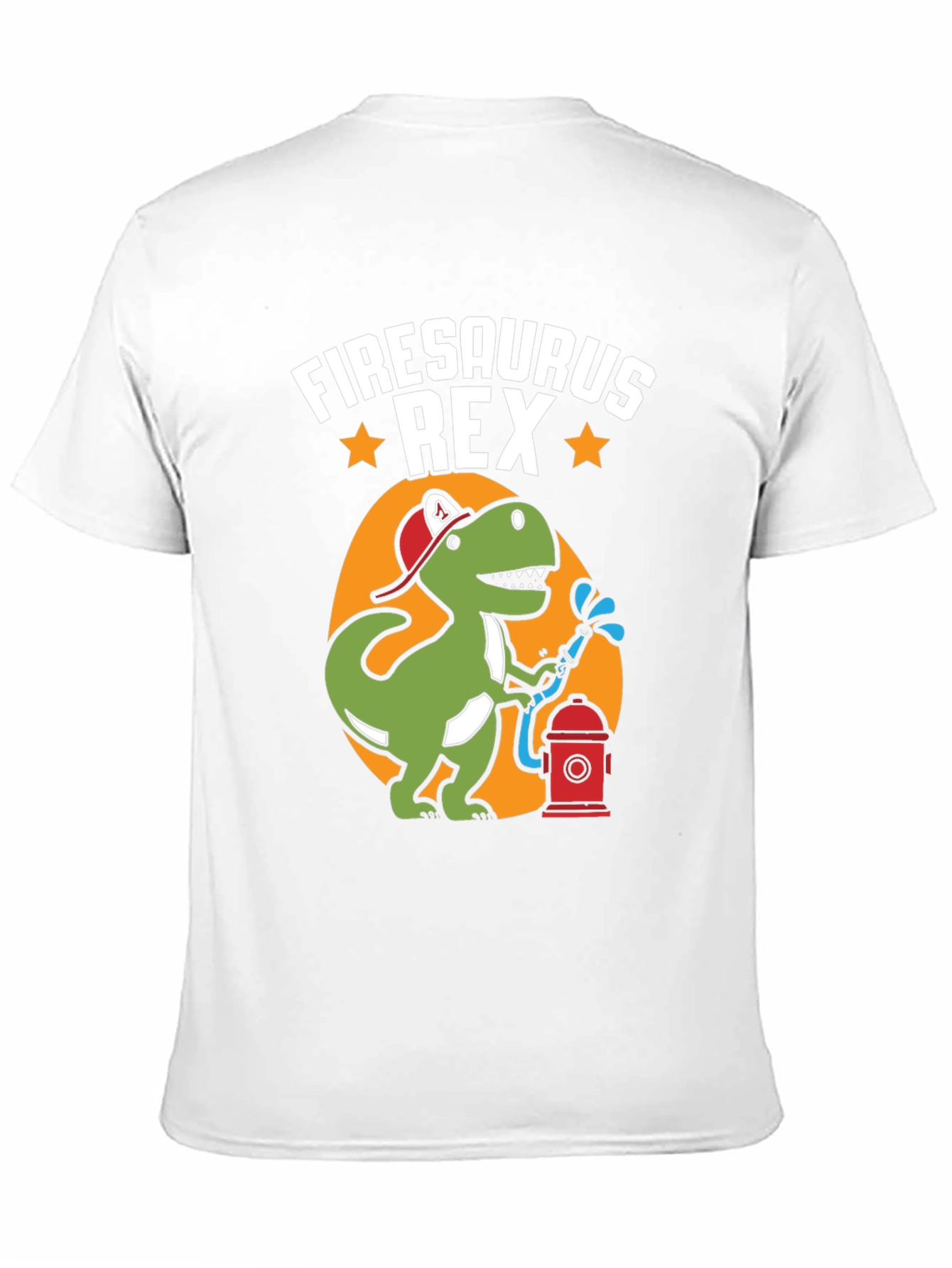 Firesaurus Rex Graphic Tee - Firefighter Dinosaur T-Shirt