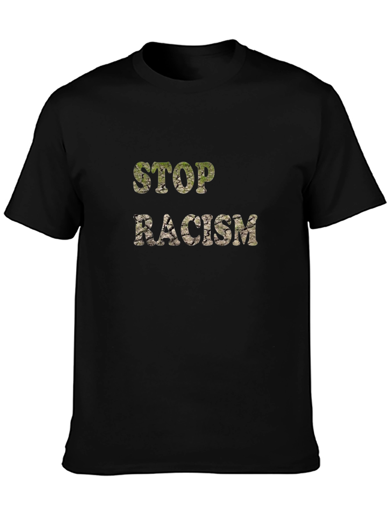 Stop Racism Graphic T-Shirt - Black