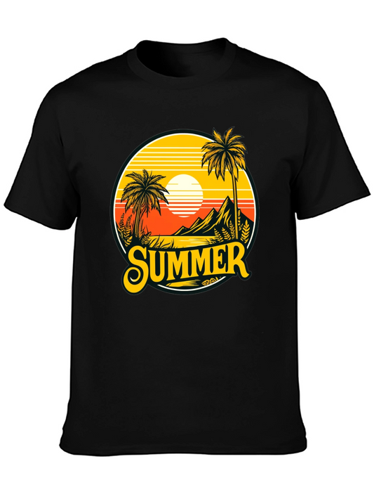 Summer T-Shirt Palm Tree Graphic Tee