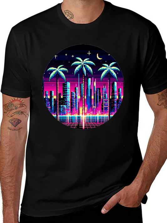 Retro Pixel City T-Shirt