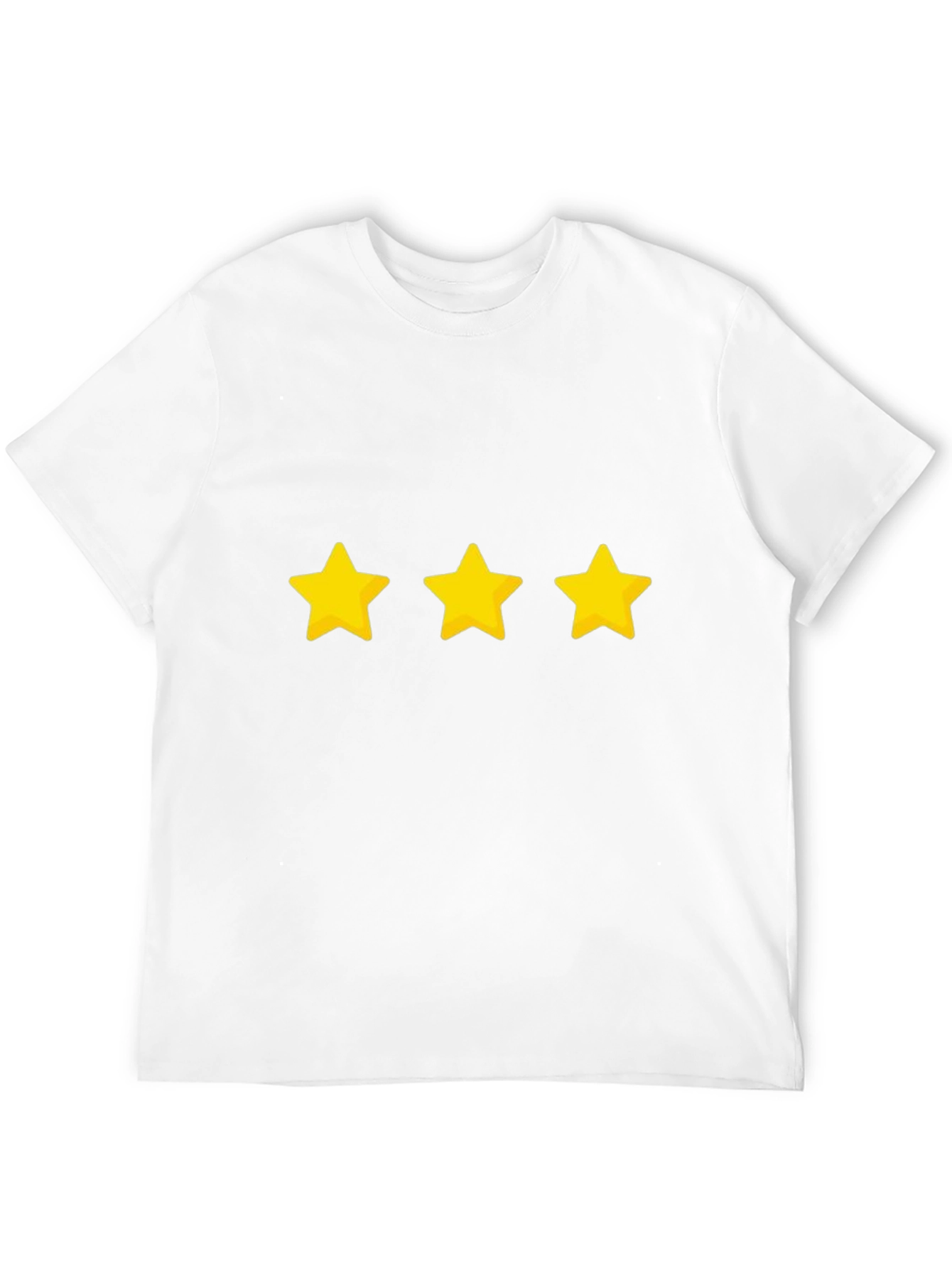 Three Star Graphic Black T-Shirt