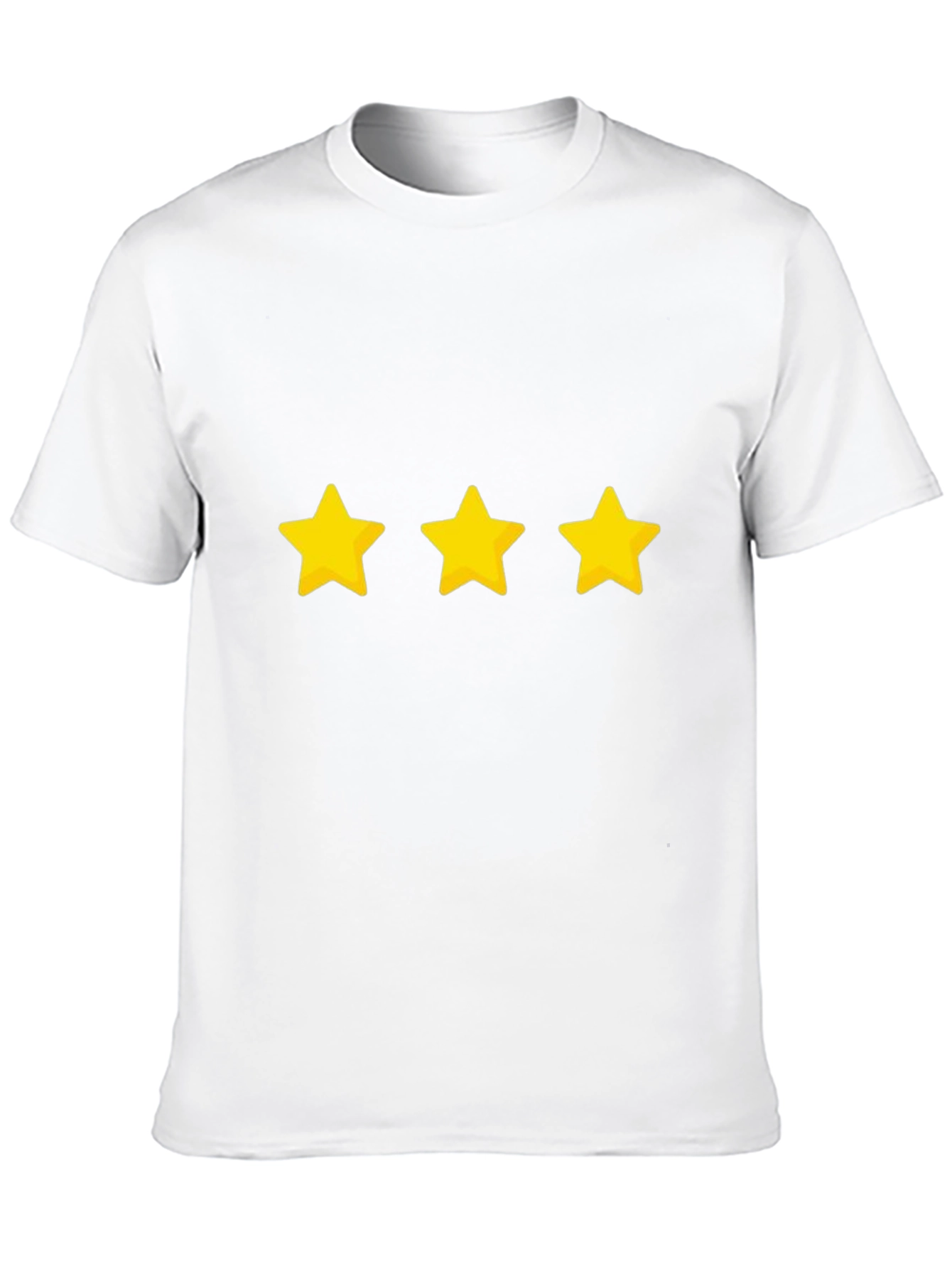 Three Star Graphic Black T-Shirt