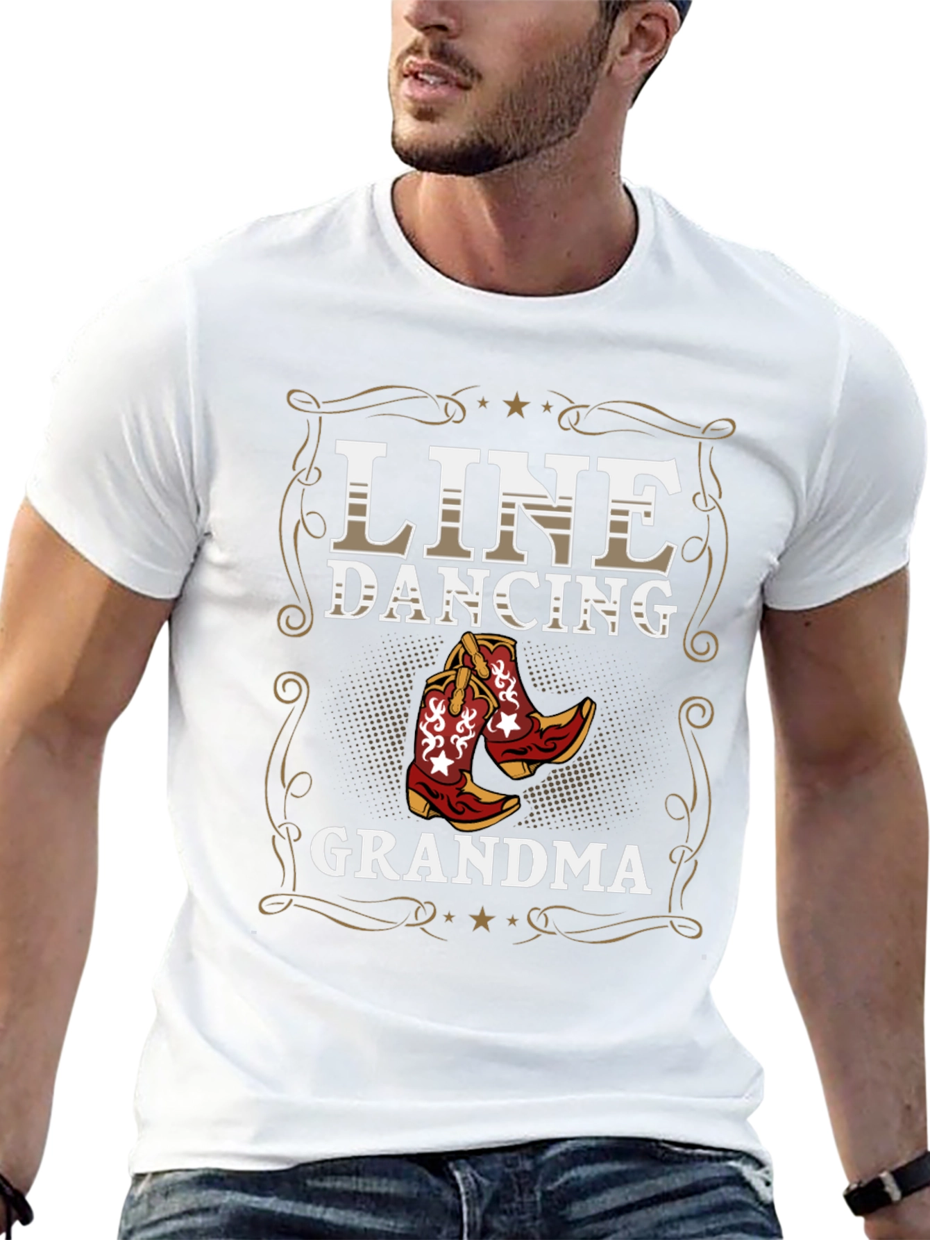 Line Dancing Grandma T-Shirt Western Boots Design