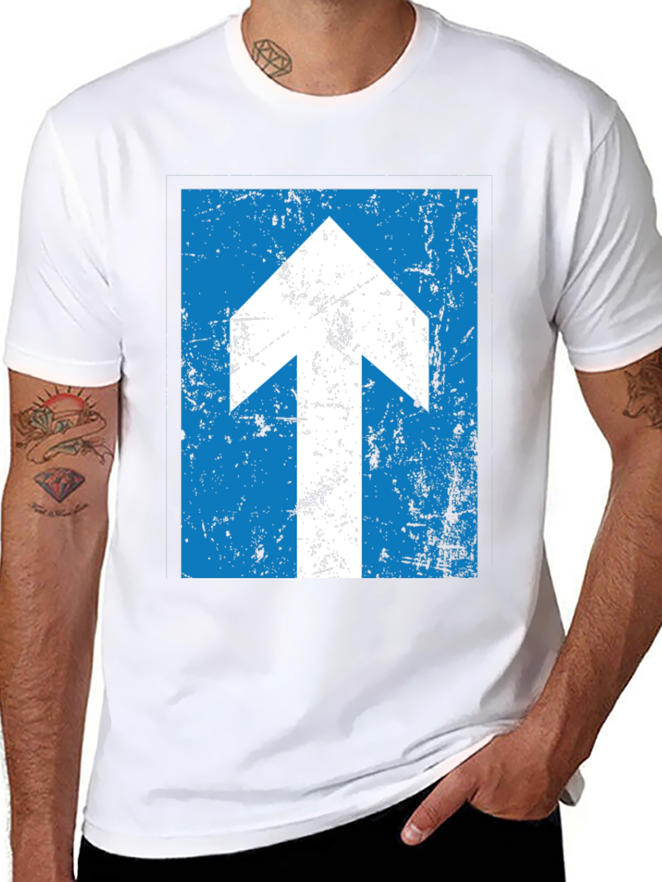 Up Arrow Distressed T-Shirt
