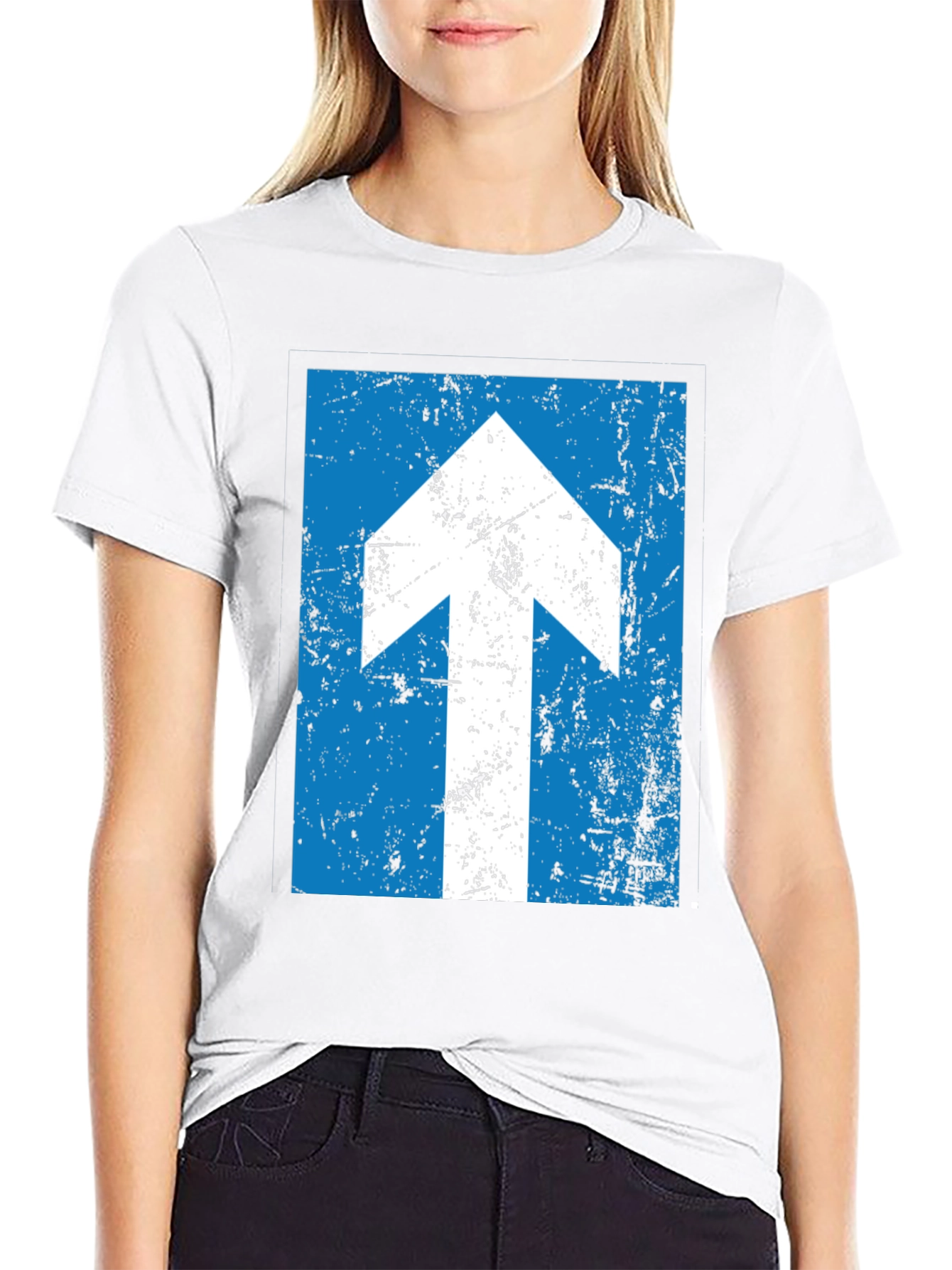 Up Arrow Distressed T-Shirt