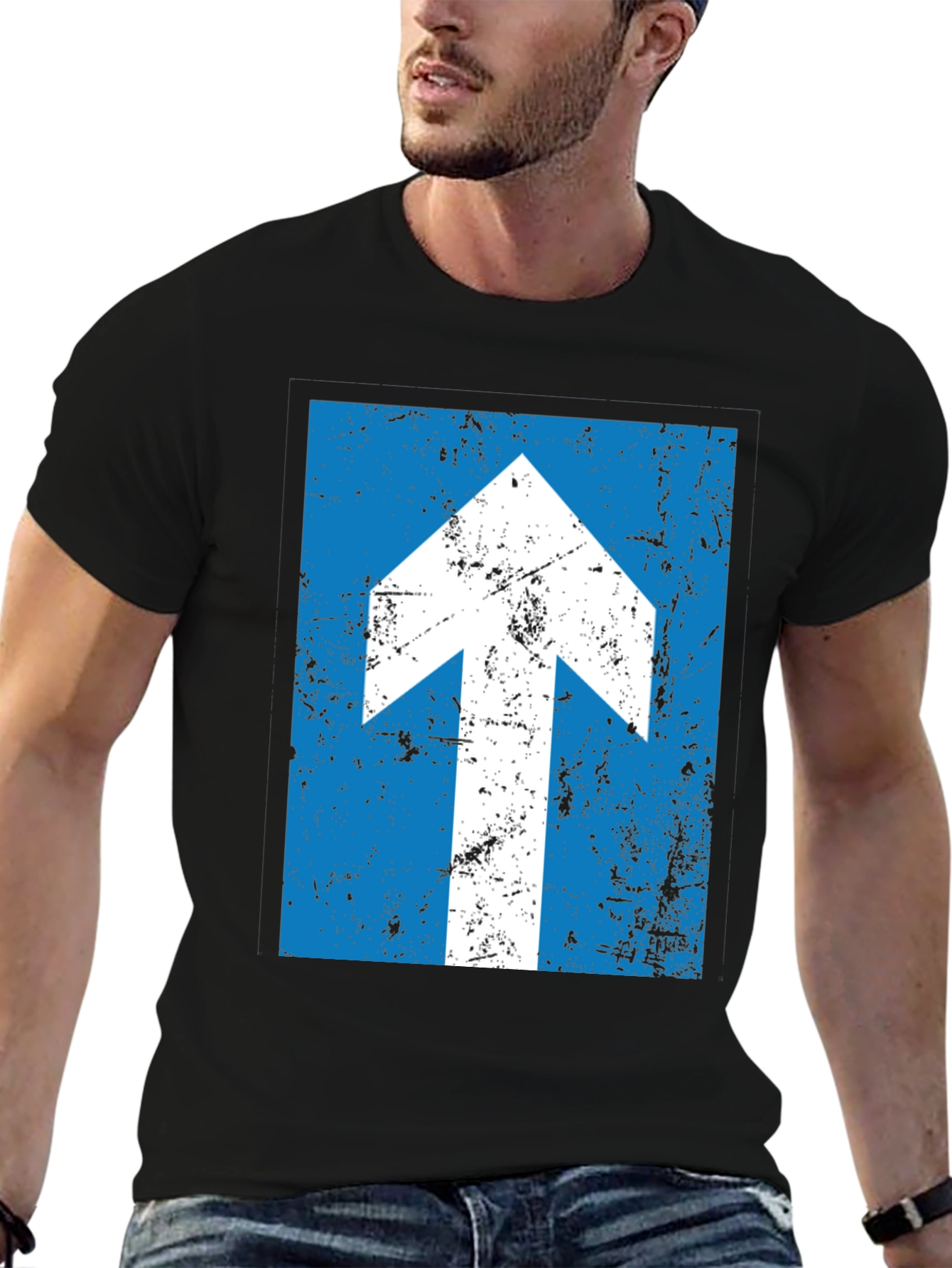 Up Arrow Distressed T-Shirt